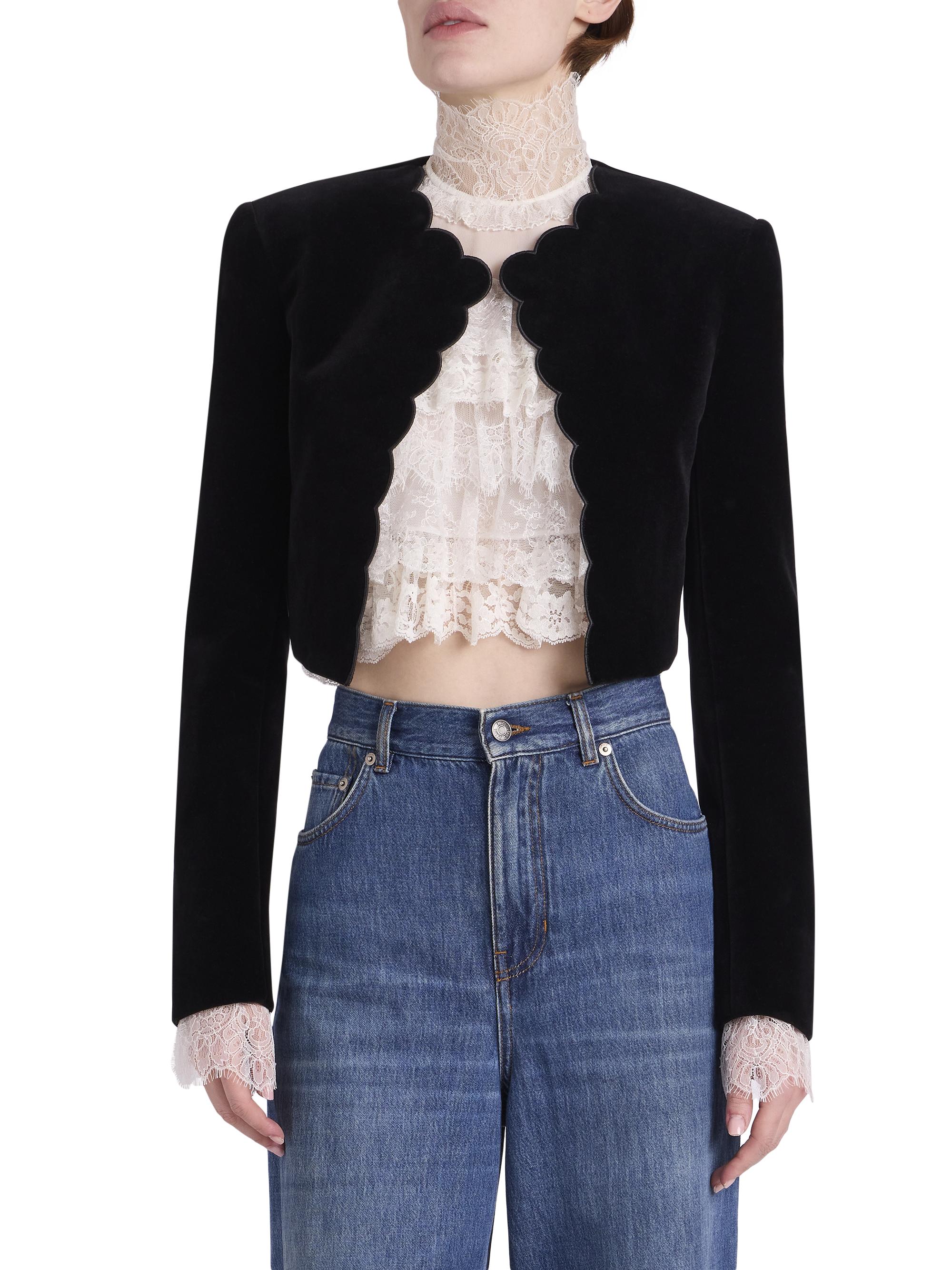 Chloé Cotton Velvet Crop Jacket | Saks Fifth Avenue
