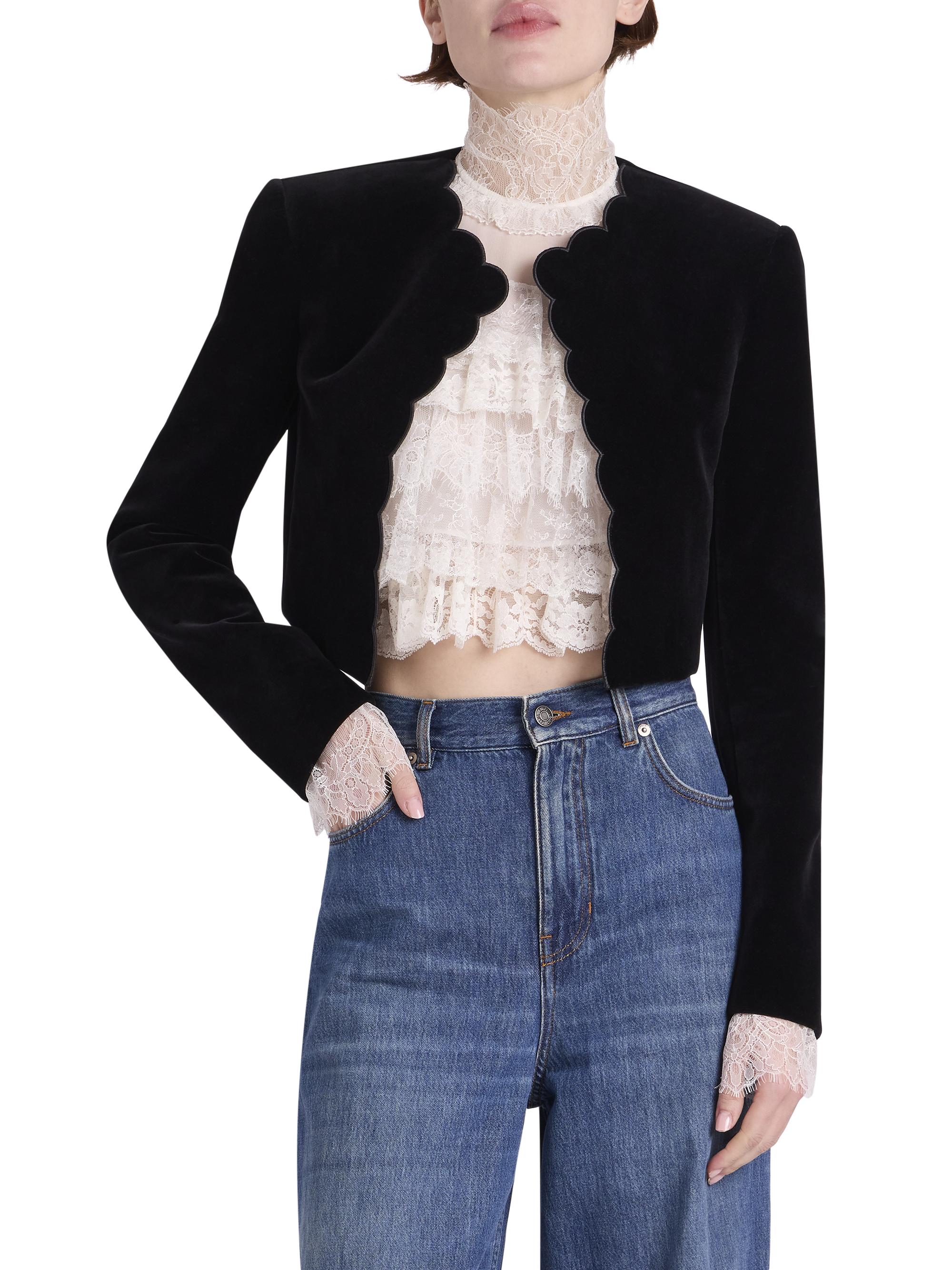 Chloé Cotton Velvet Crop Jacket | Saks Fifth Avenue