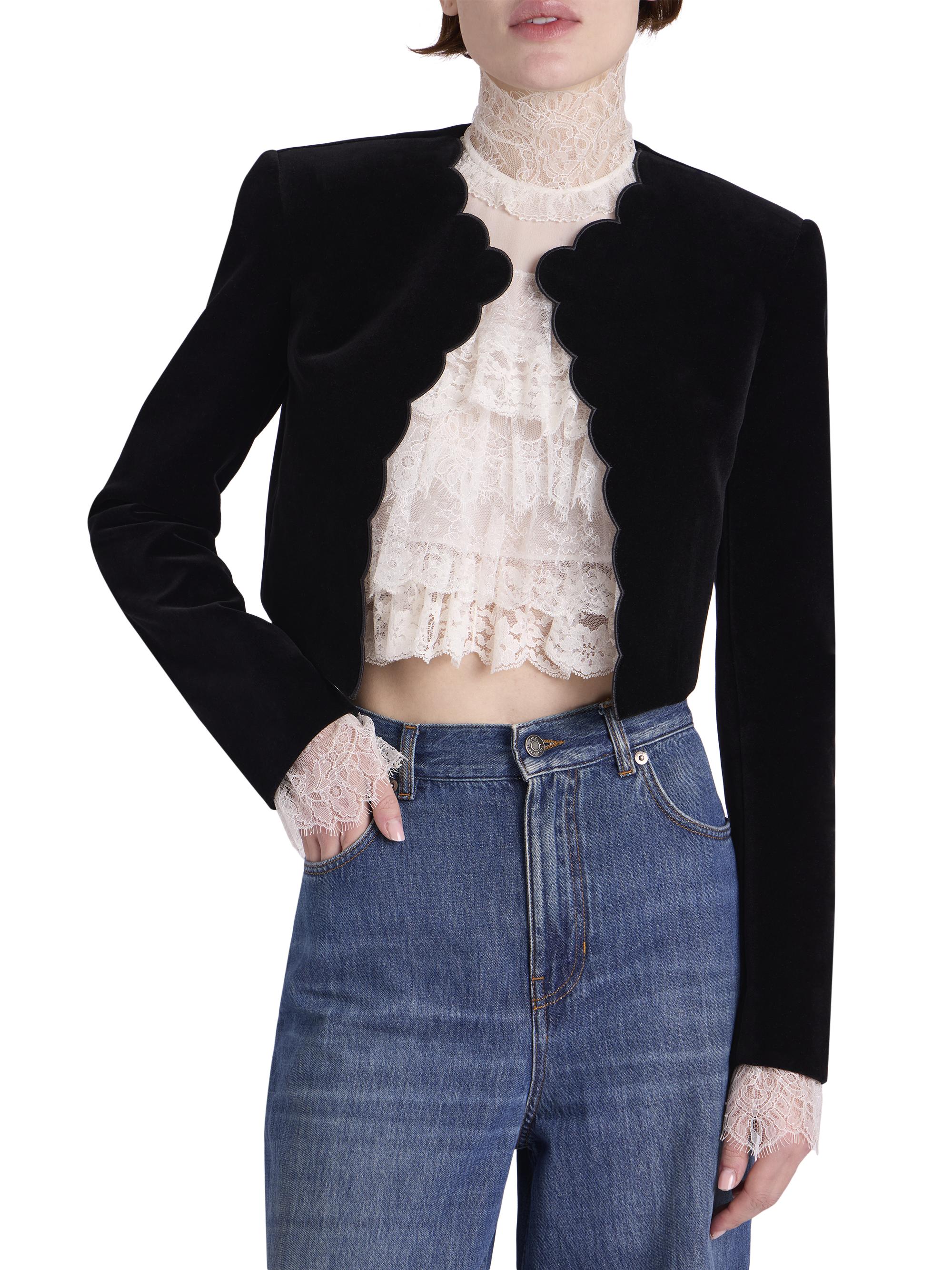 Chloé Cotton Velvet Crop Jacket | Saks Fifth Avenue
