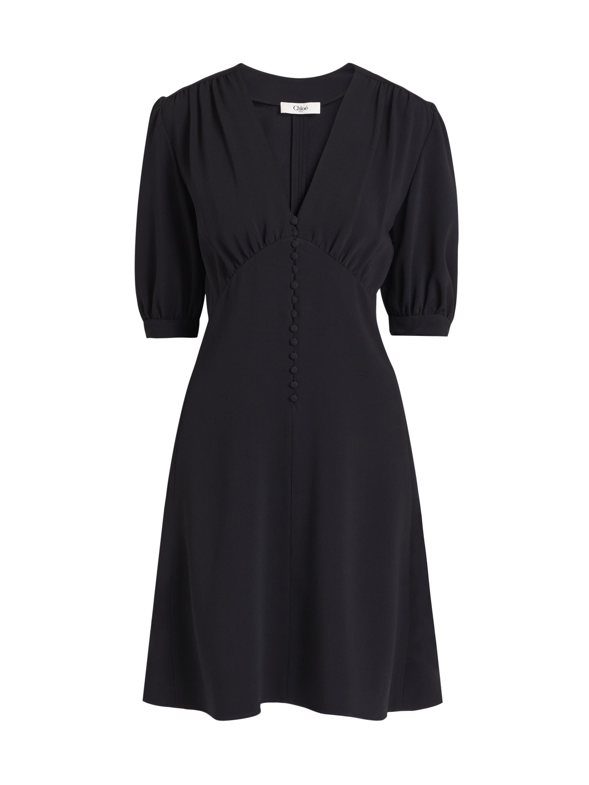 Chloé Women's V-Neck Button-Front Minidress - Black