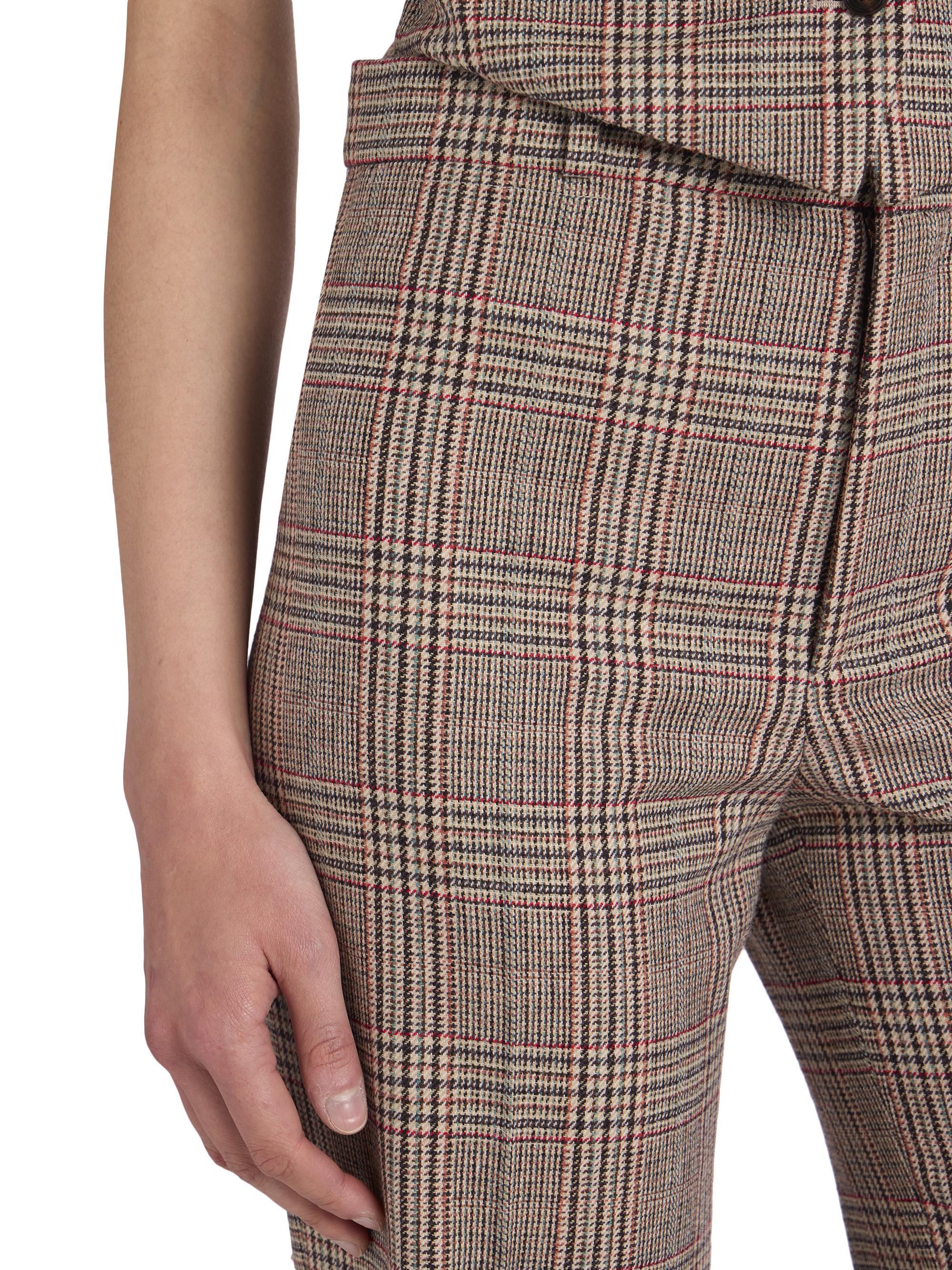 Chloé Houndstooth Wool-Blend Tweed Wide-Leg Pants | Saks