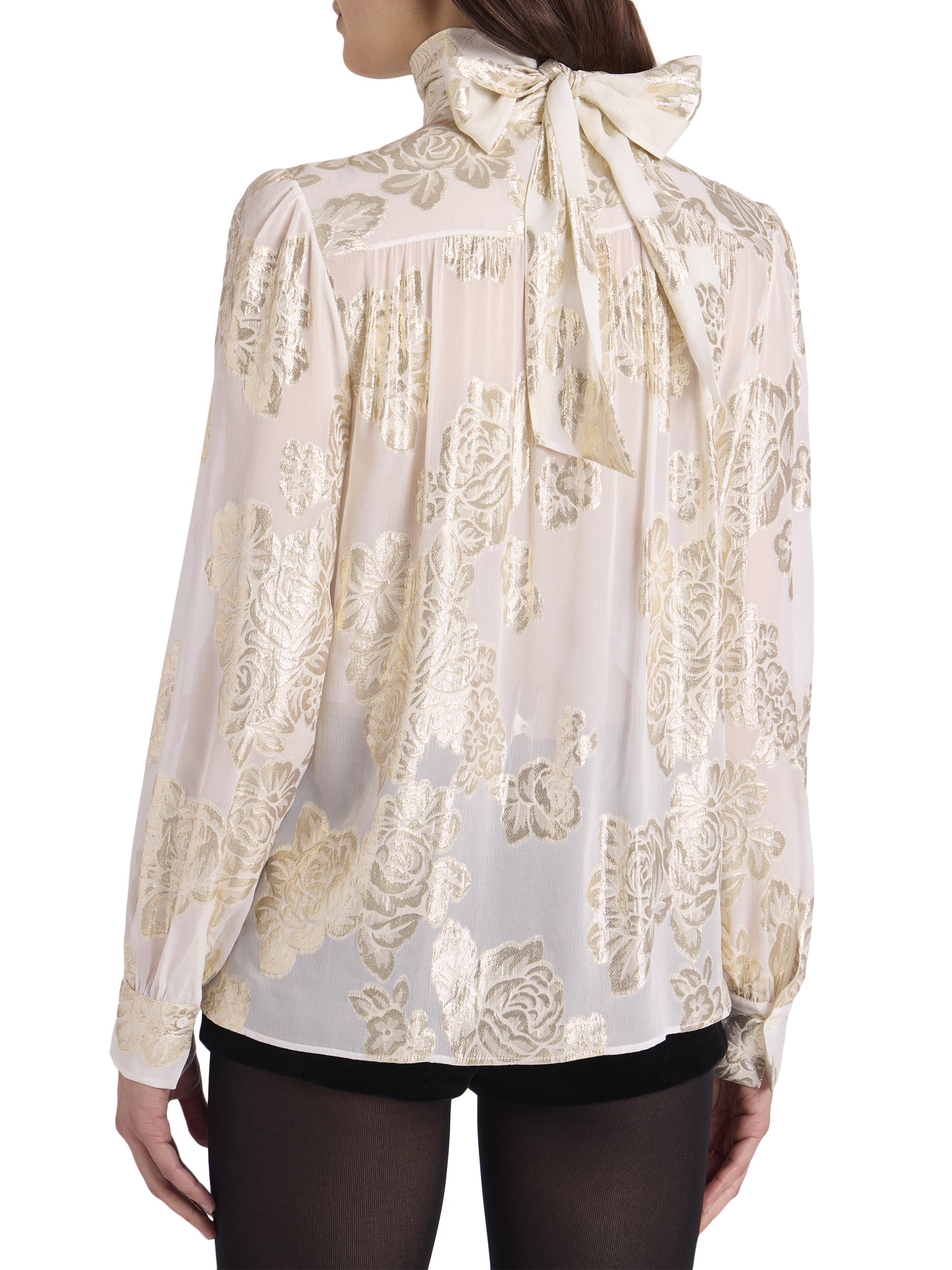 トップス MURRAL | FRAMED FLOWER BLOUSE MASCOMODA Womens Blouses 2025 Spring Boho Floral Ruffle High Neck