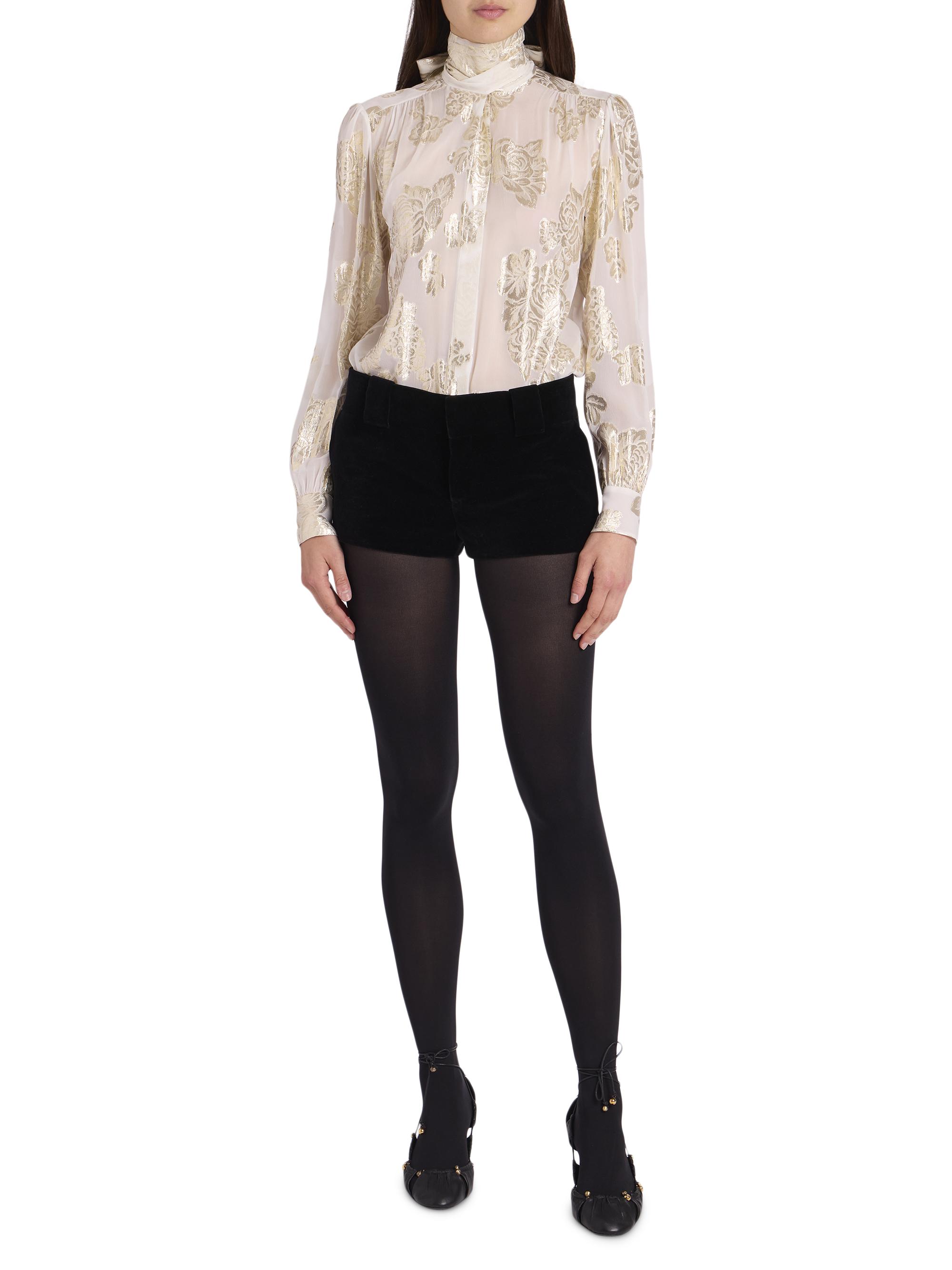 トップス Floral Jacquard Hight Neck Blouse ecru Floral Jacquard Hight Neck Blouse - ecru - Mame Kurogouchi