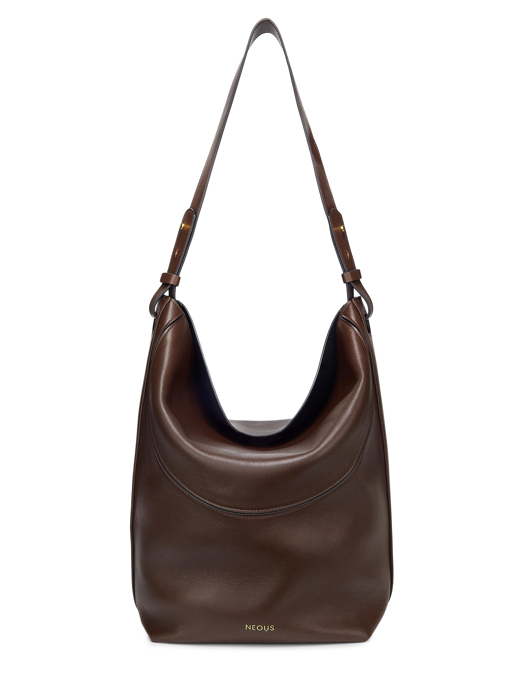 Neous Women's  Pavo Leather Hobo Bag - Dark Chocolate