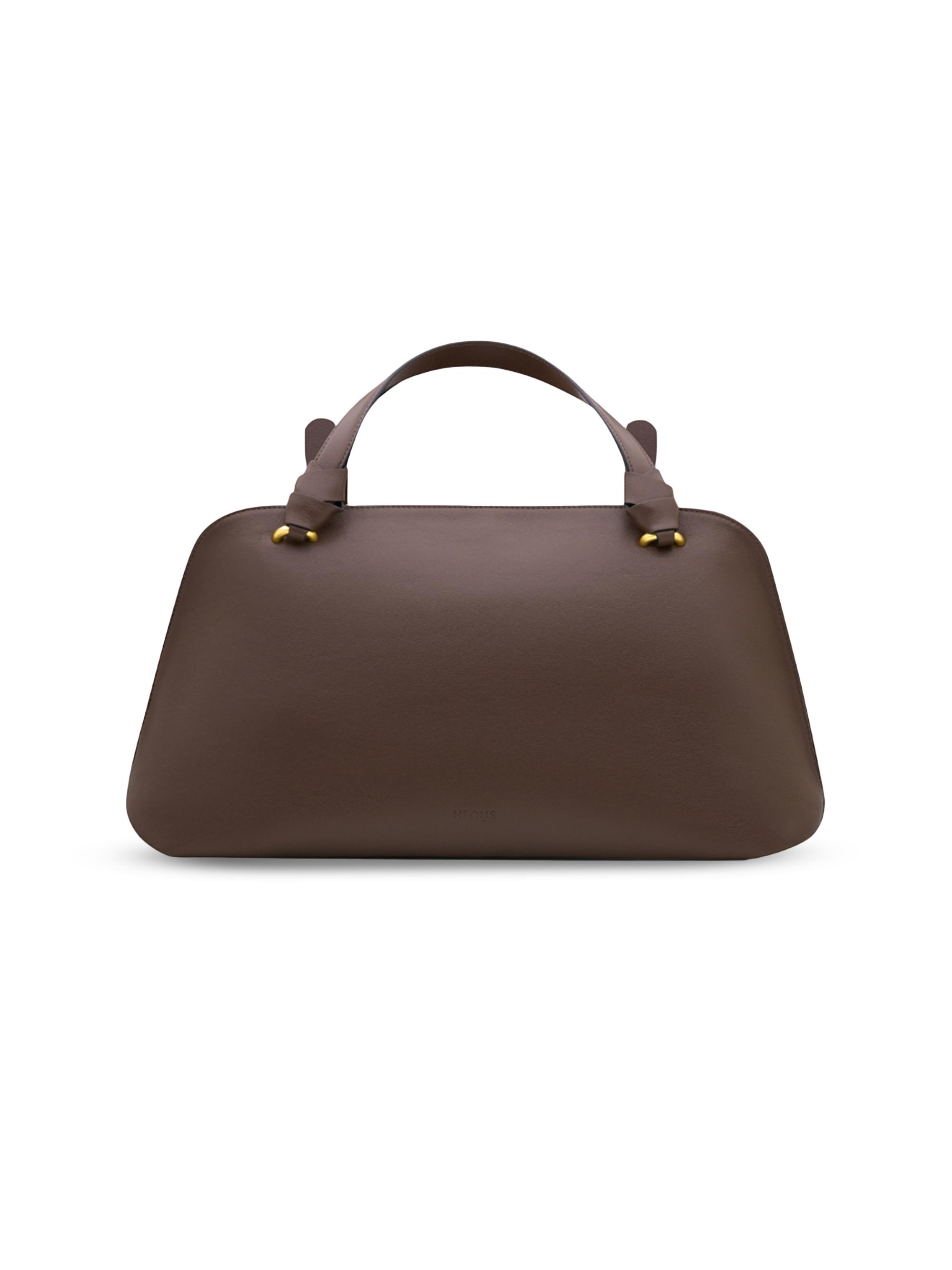 Neous Women's Aries Leather Top Handle Bag - Dark Chocolate