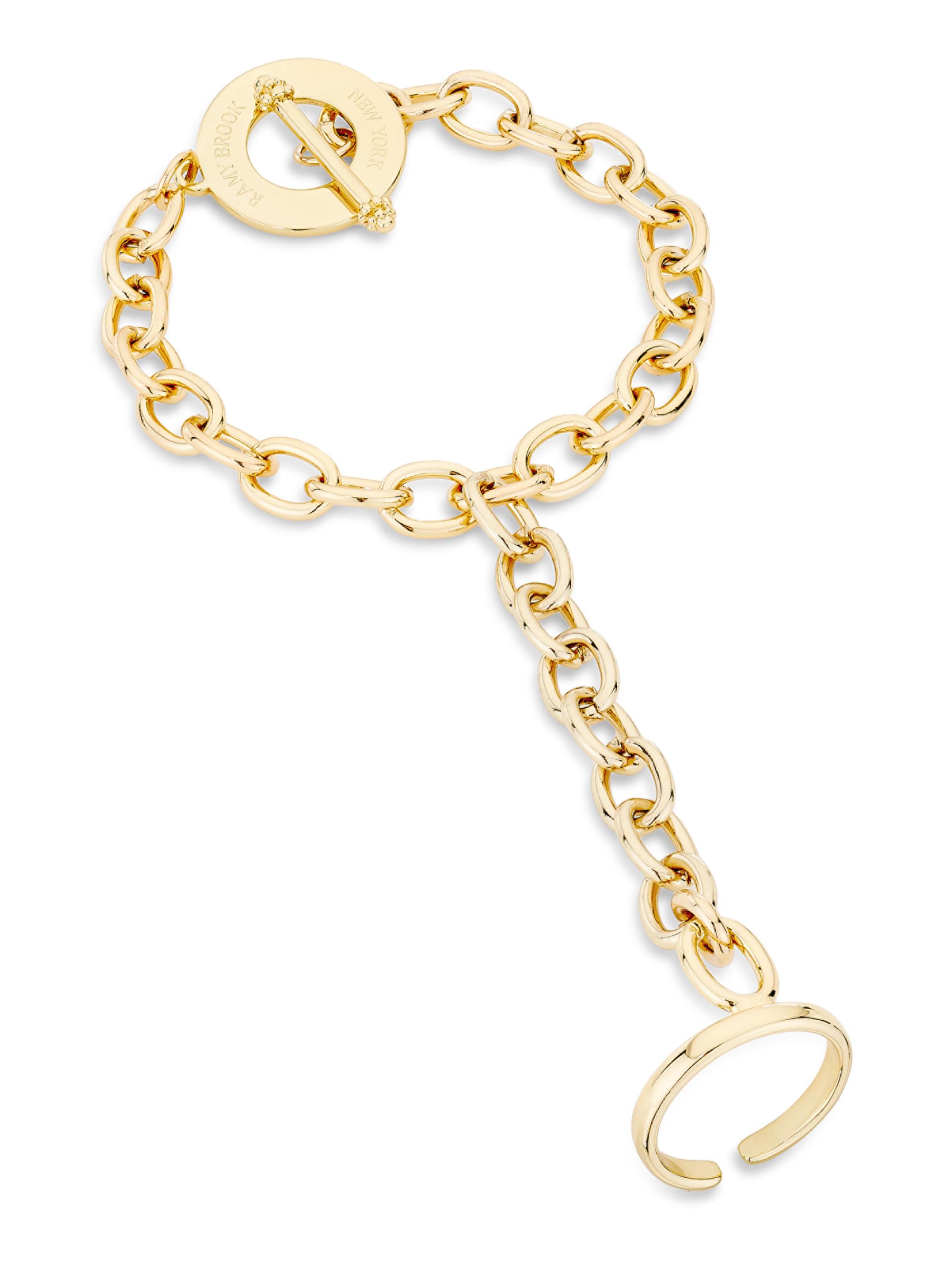 Ramy Brook Women's Zion Goldtone Ring-Bracelet - Gold