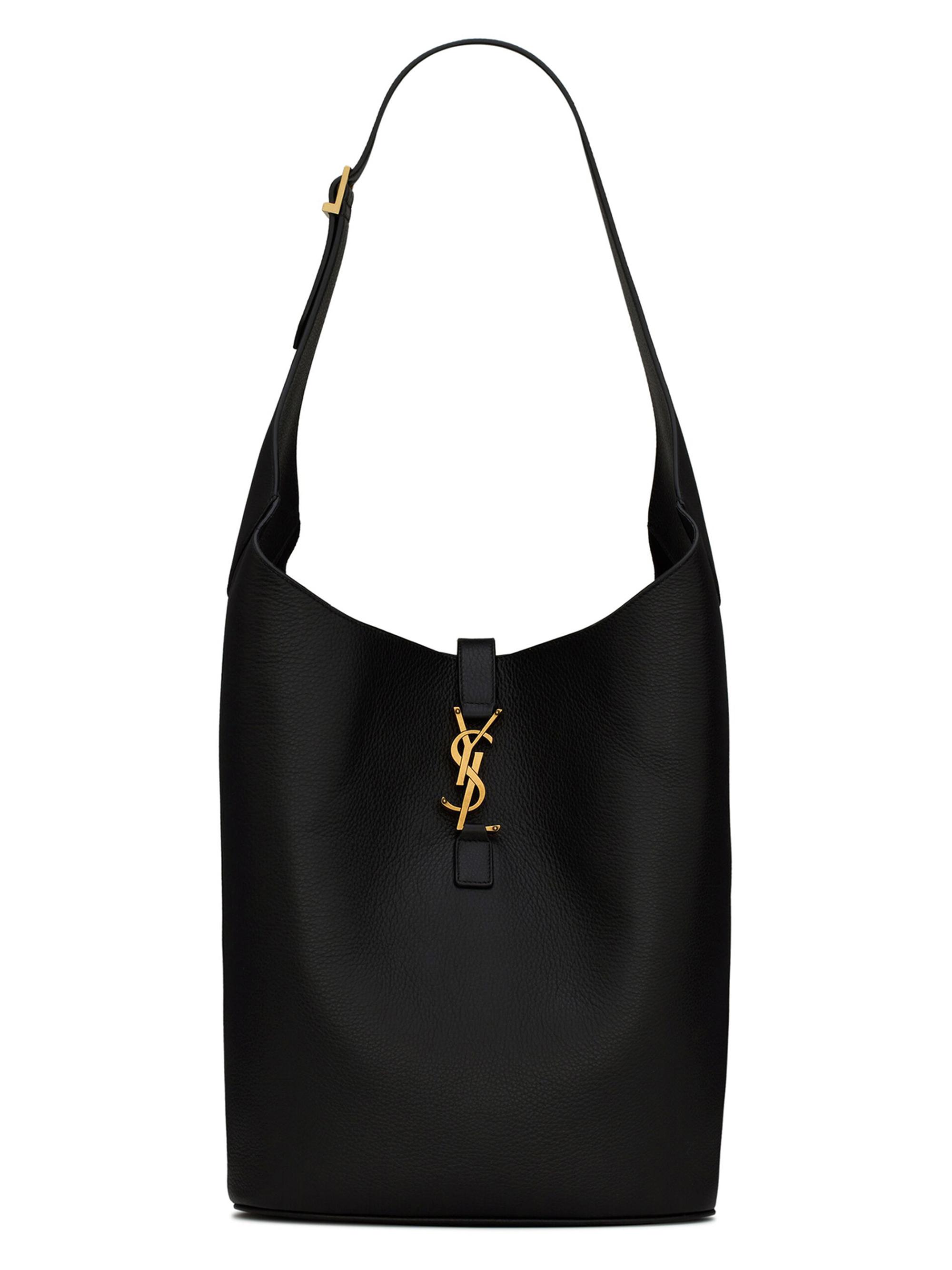 Saint Laurent Women's Le 5 à 7 Hobo Bag in Grained Leather - Black