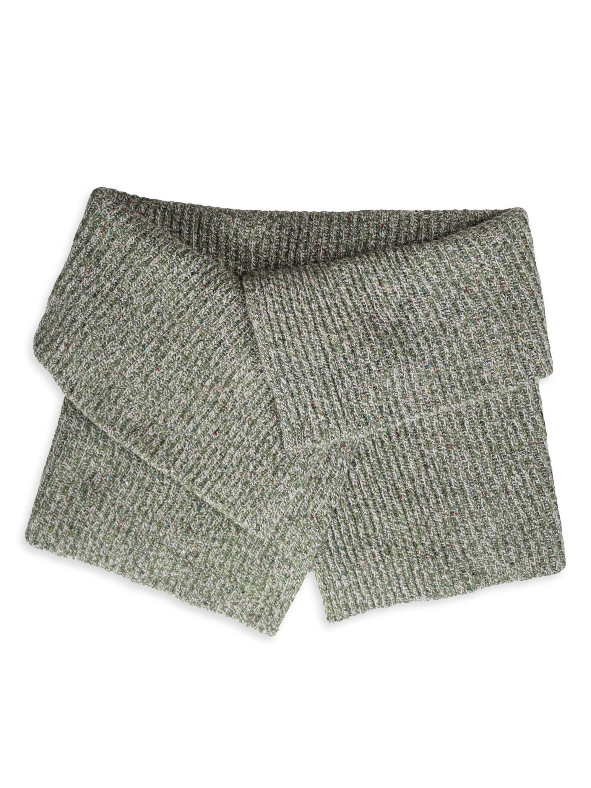 Frances Valentine Women's Marled Fleck Knit Wrap Scarf - Green Multi