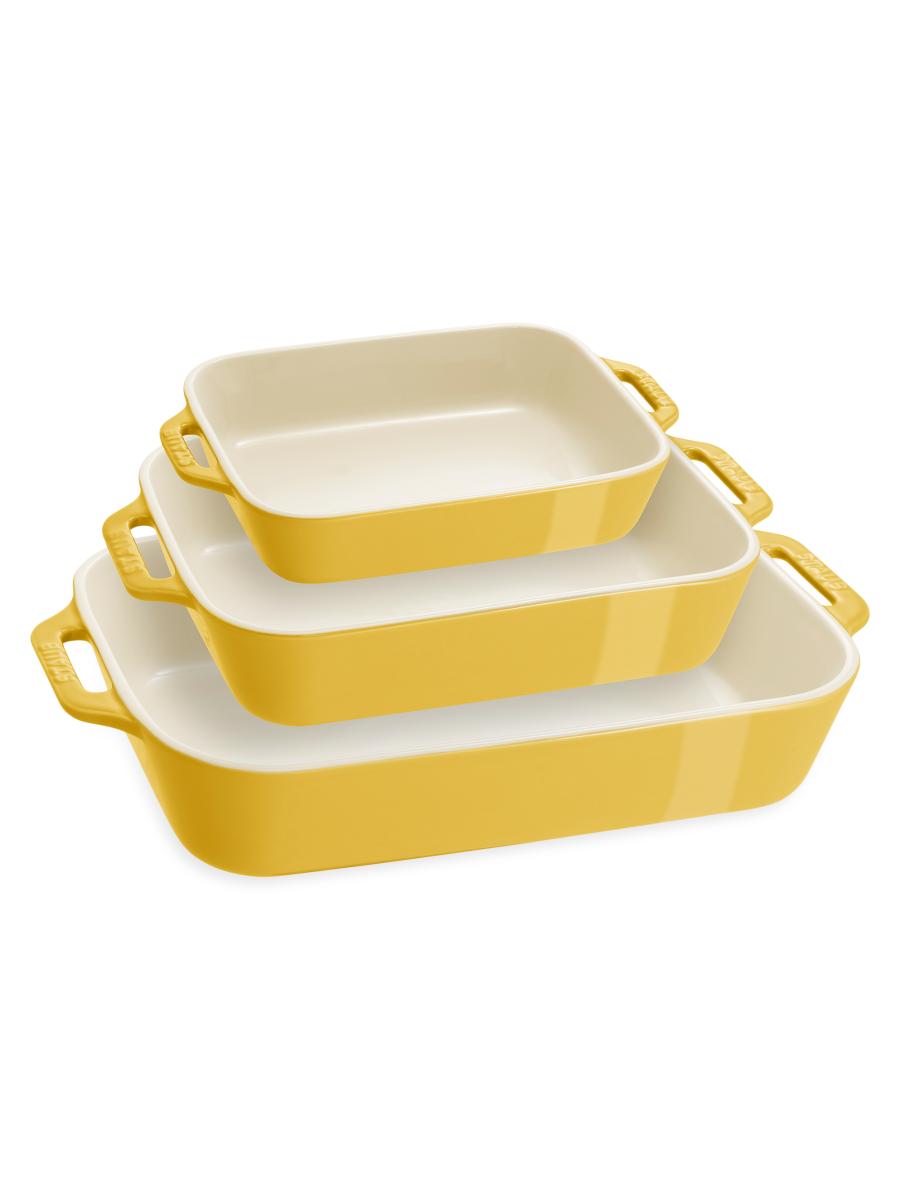 Staub Ceramic 3 Piece Rectangular Baking Dish Set