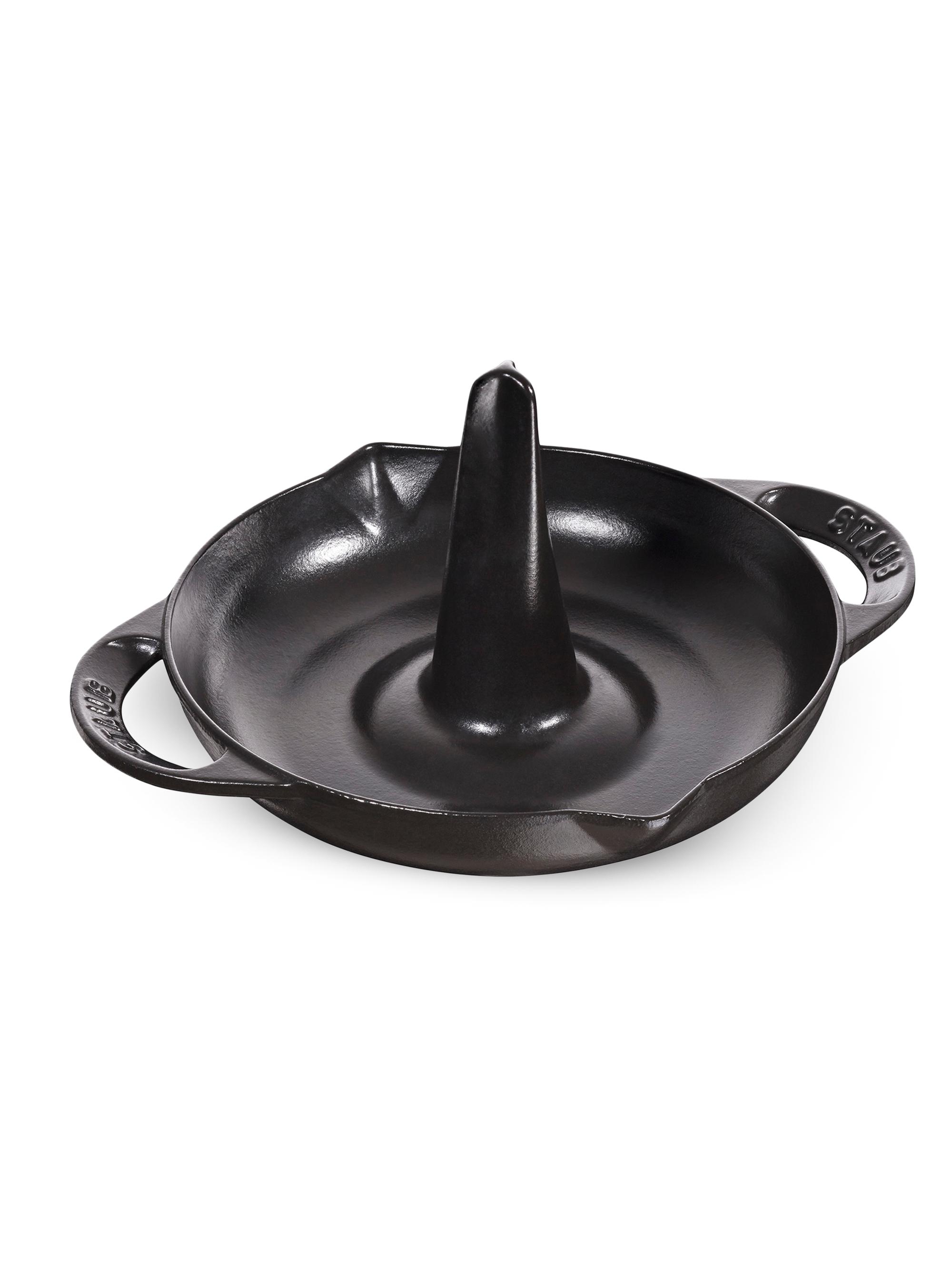 Staub Cast Iron 9.5''Vertical Chicken Roaster - Matte Black