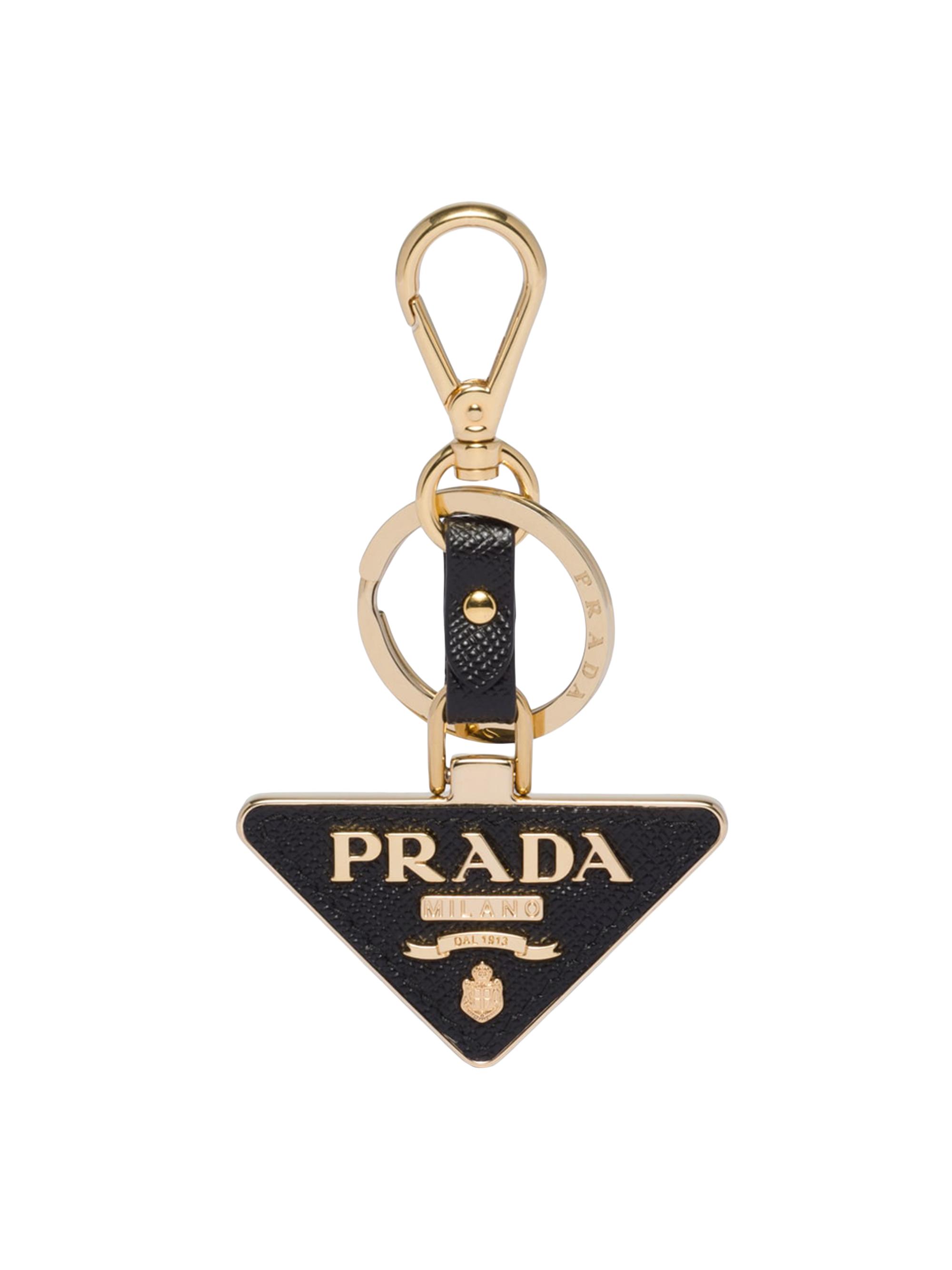 Prada Saffiano Leather and Metal Keychain | Saks Fifth Avenue