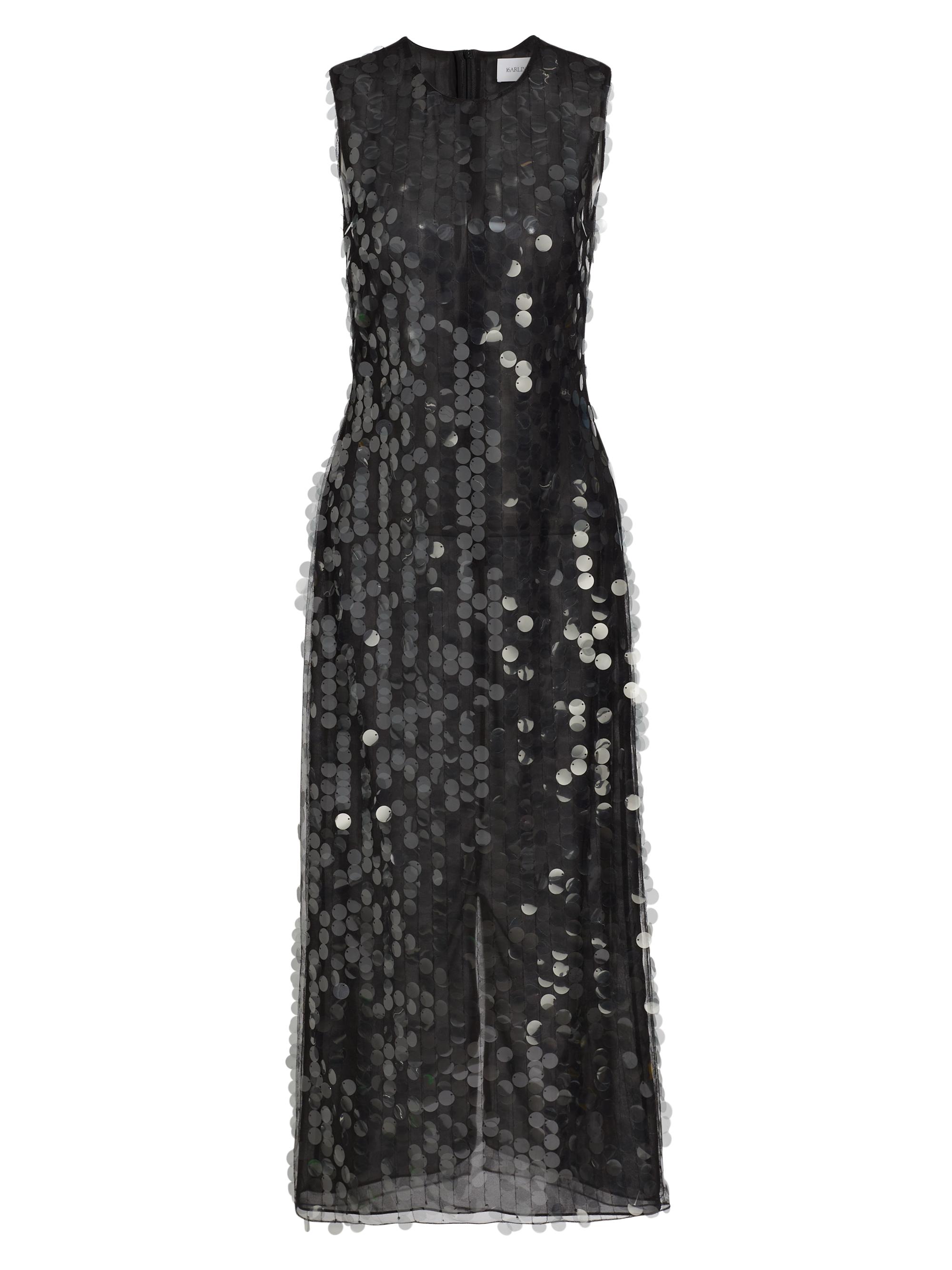 16Arlington Women's Tovia Paillettes Sheath Midi-Dress - Ghiaccio Nero