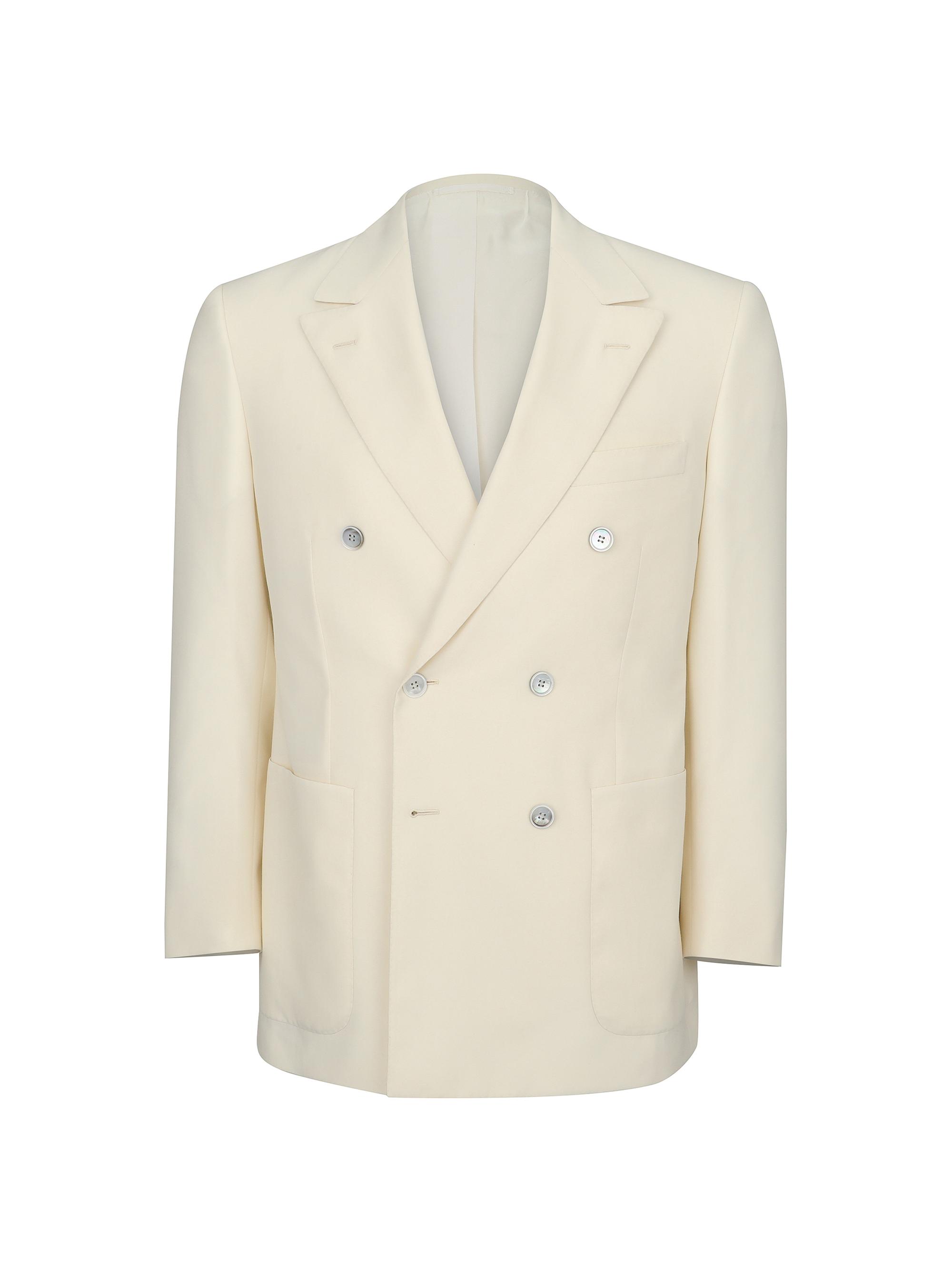 Stefano Ricci Men's Woven D. B Jacket - White