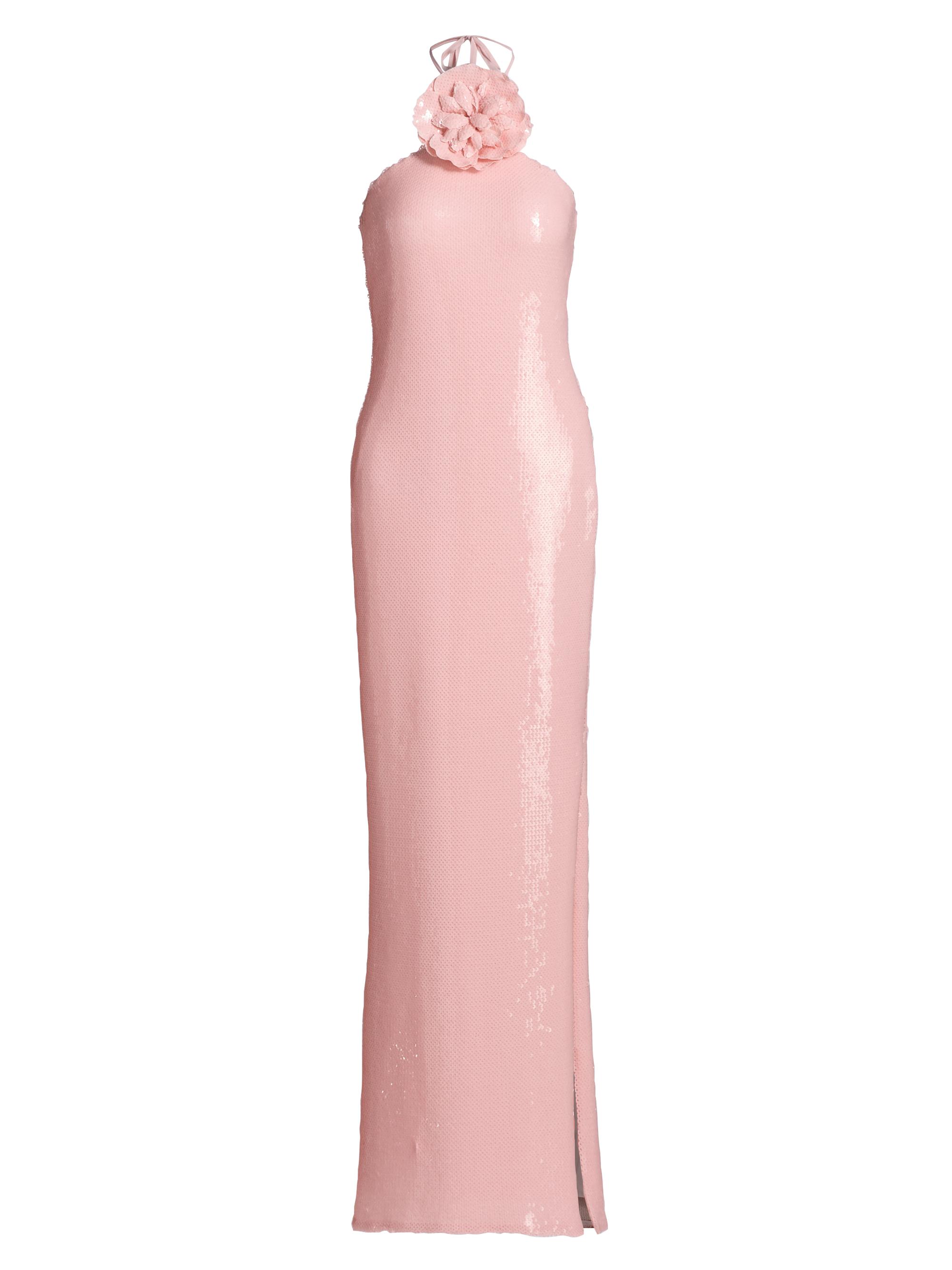 Rodarte Women's Sequined Floral Halter Cocktail Dress - Pink