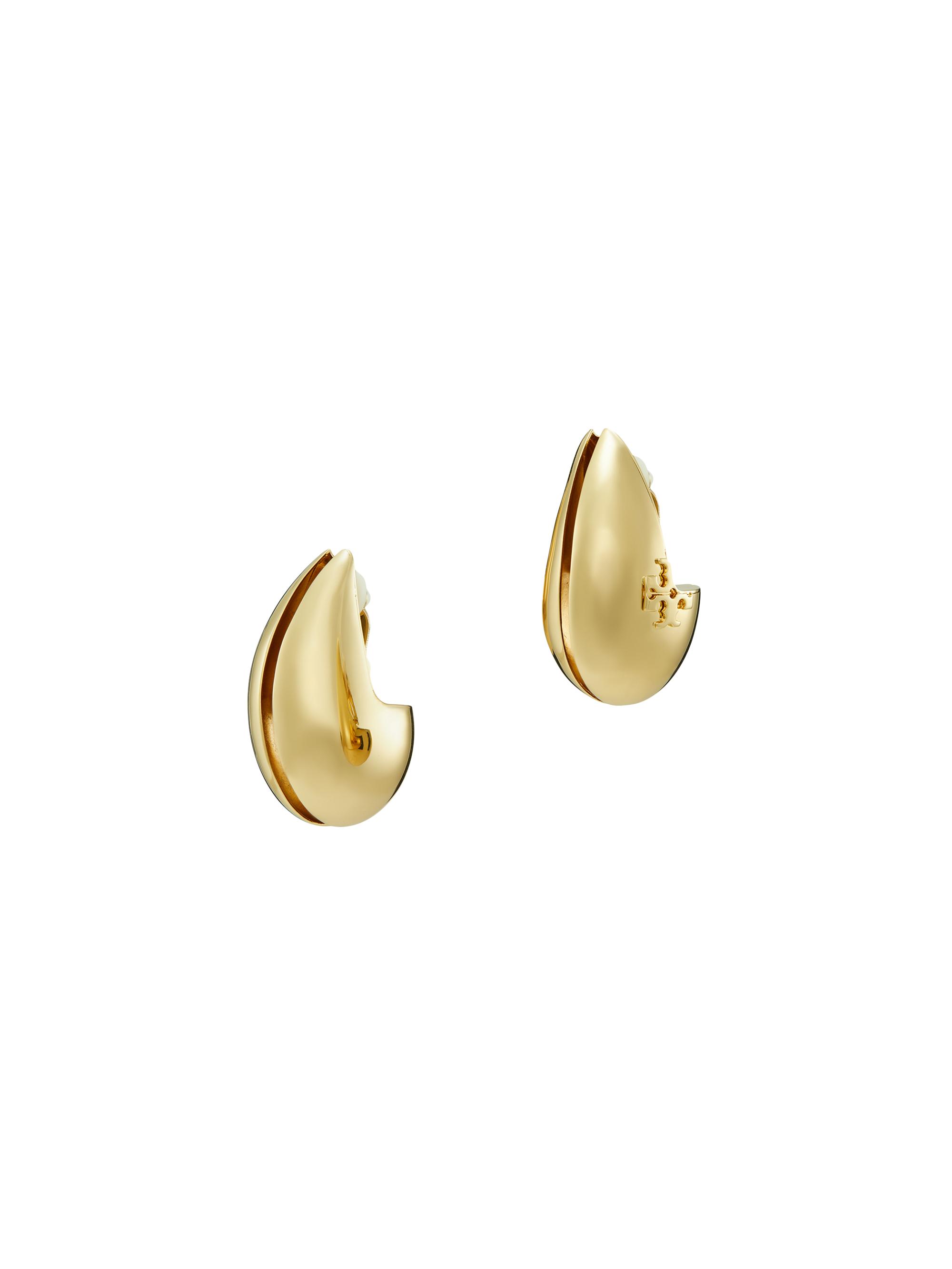 Tory Burch Women's Wave Goldtone Or Silvertone Clip-On Earrings - Light Brass