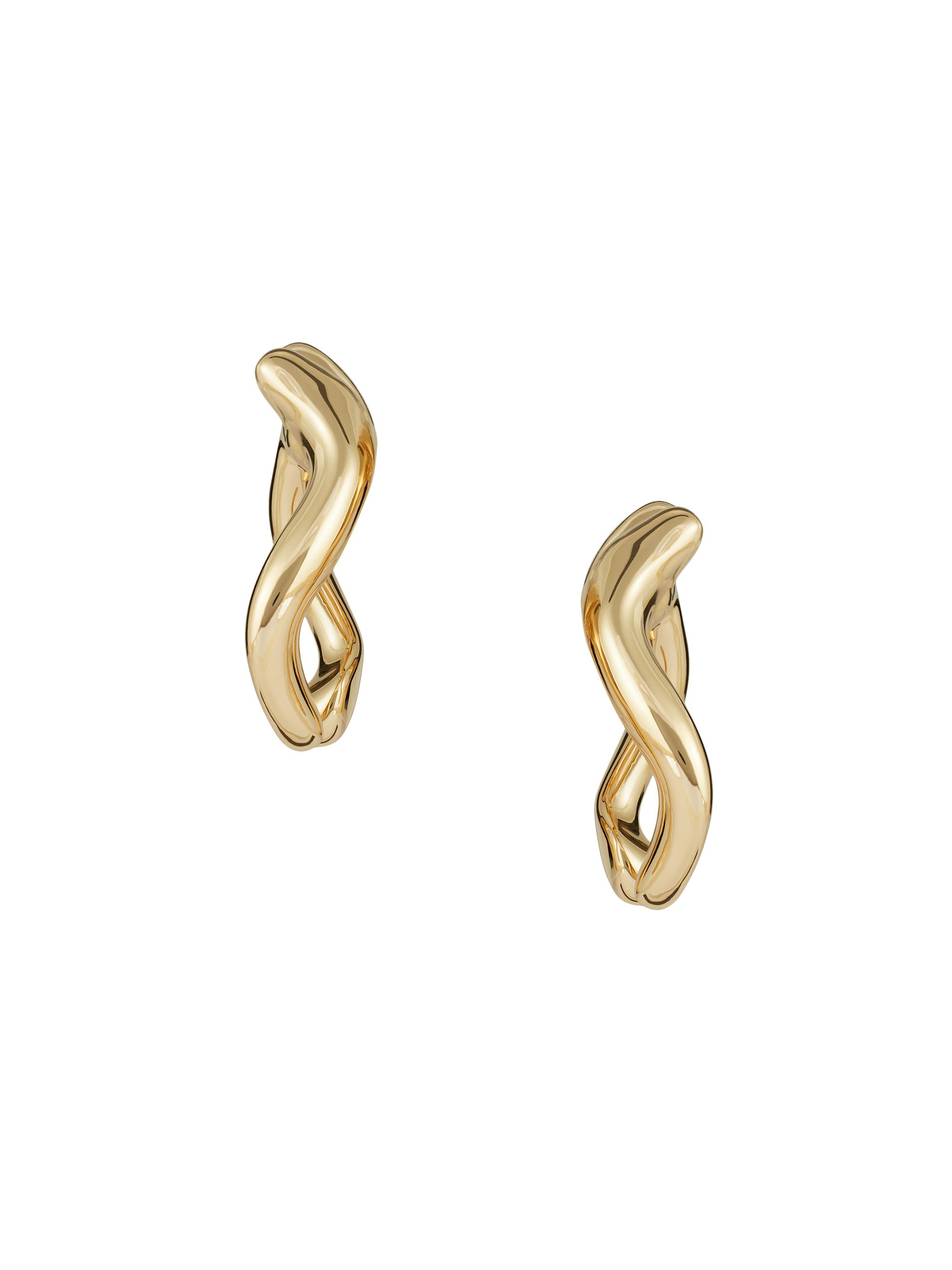 Tory Burch Women's Wishbone 18K-Gold-Plated Front-To-Back Earrings - Tory Gold
