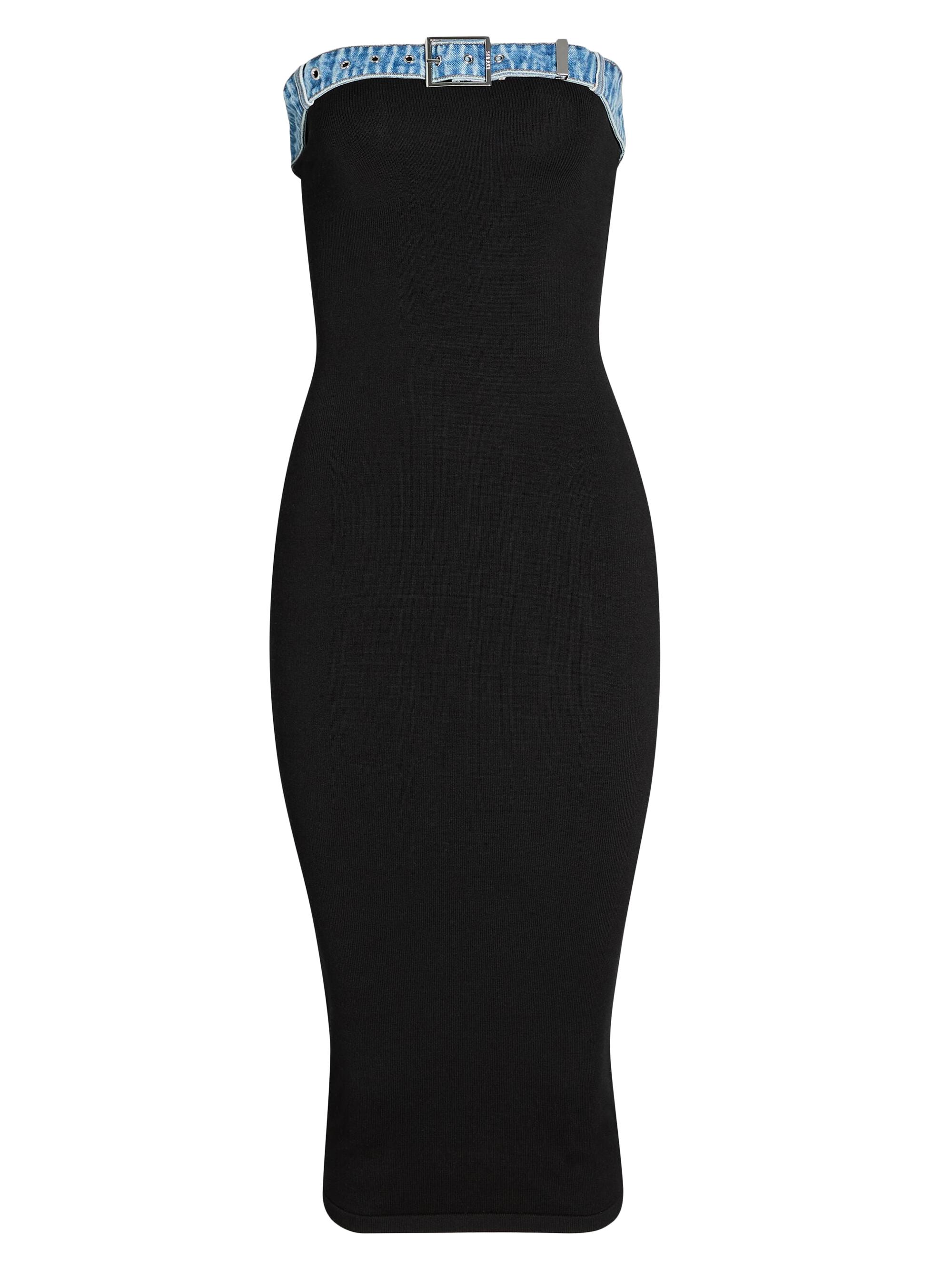 Ser.o.ya Women's Blanche Knit Denim Dress - Black Denim