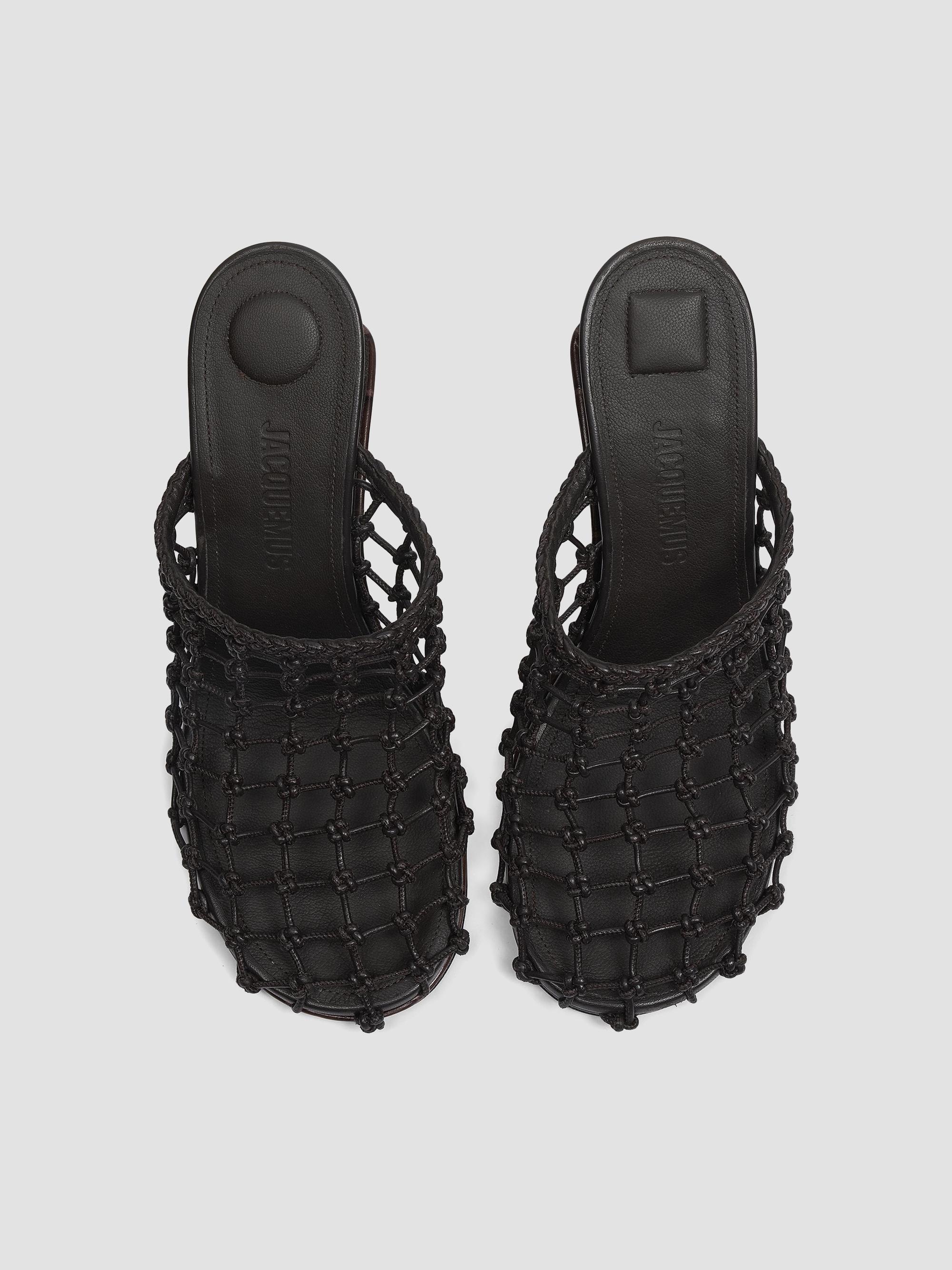 Jacquemus Les Doubles Tresses 100MM Leather Mules | Saks Fifth Avenue