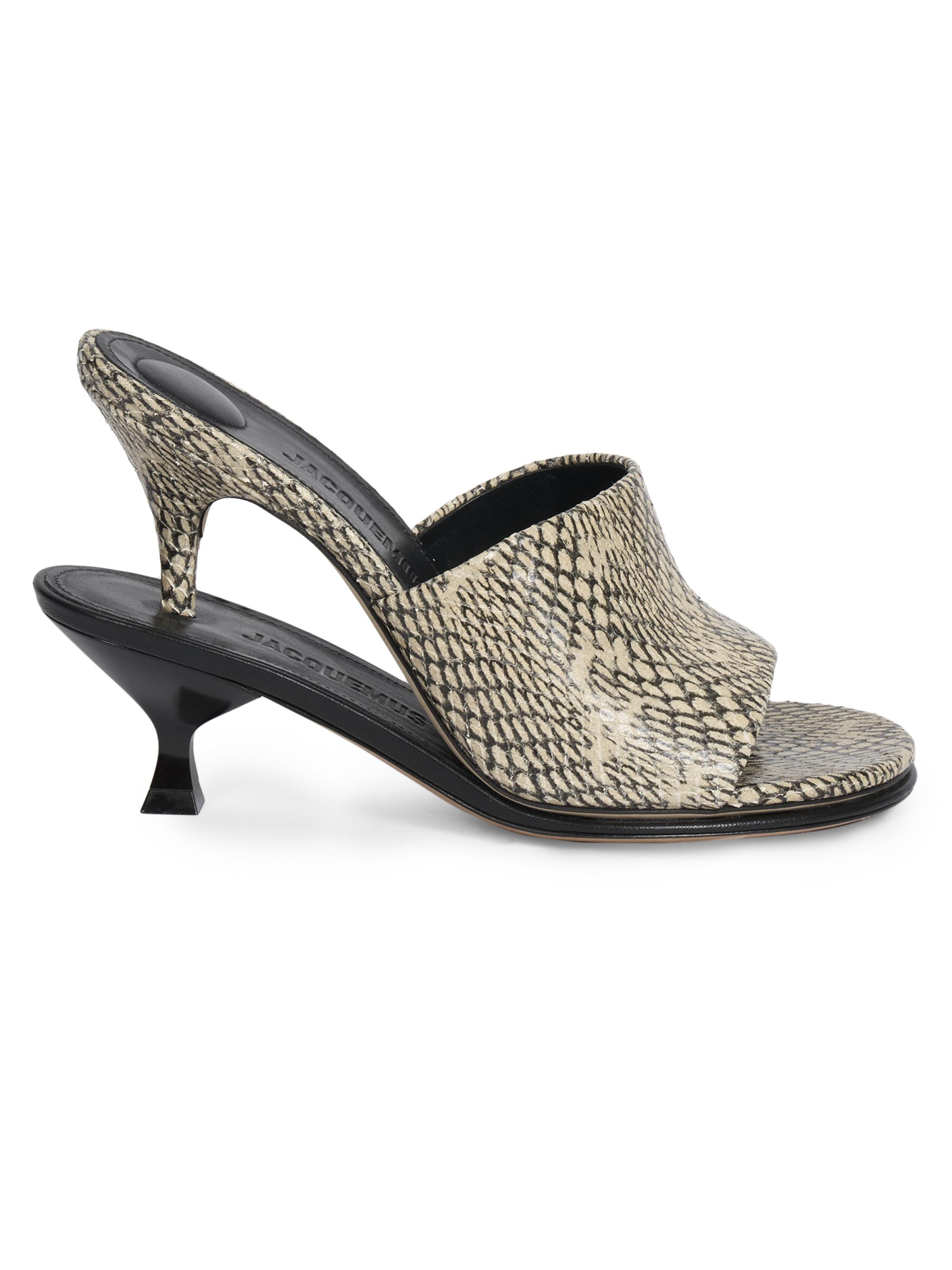 Jacquemus Les Doubles 100MM Leather Mules | Saks Fifth Avenue