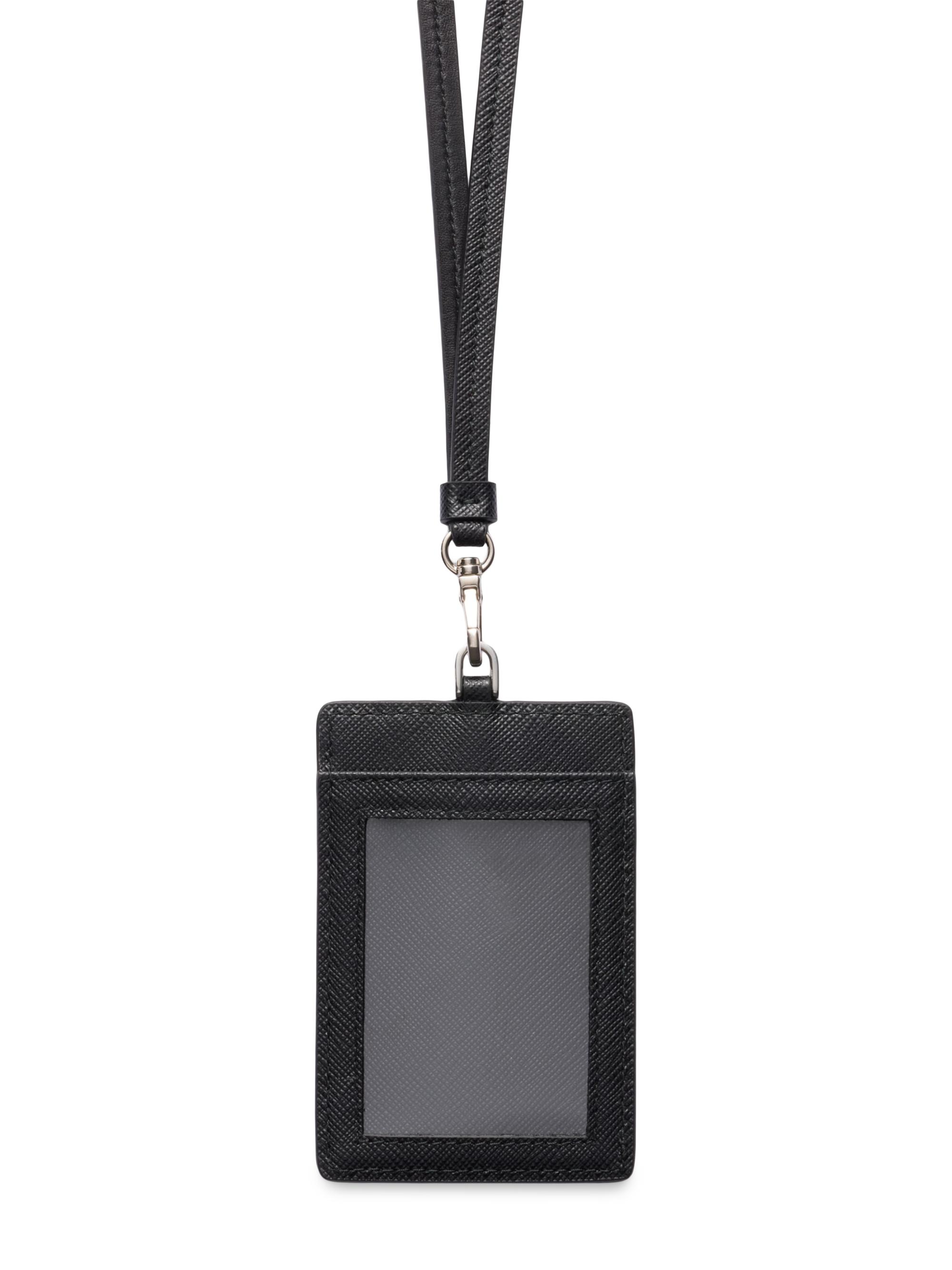 PRADA レザーバッジホルダー PRADA＊Saffiano Leather Badge Holder＊バッジホルダー＊送込 (PRADA