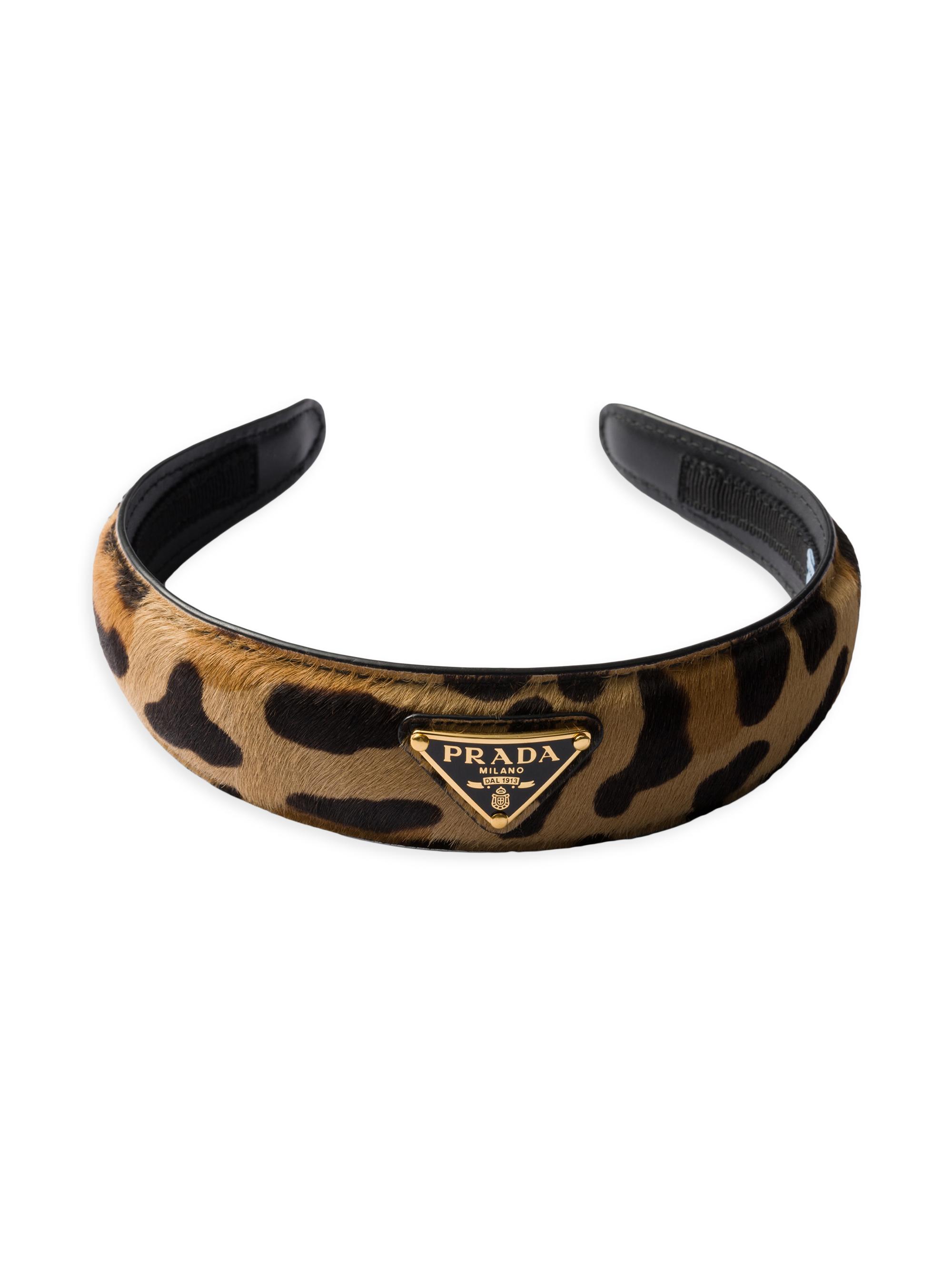 Prada Printed Leather Headband | Saks Fifth Avenue