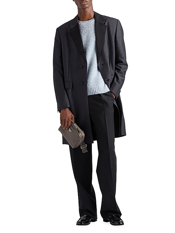 Shop Prada Shetland Wool Crewneck Sweater | Saks Fifth Avenue Shop Prada Shetland Wool Crewneck Sweater | Saks Fifth Avenue