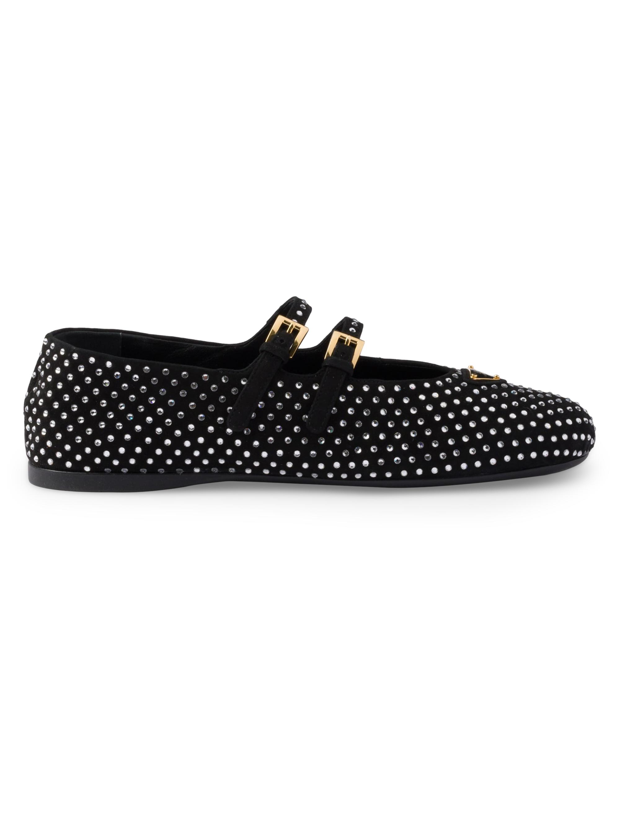 Prada Nappa Leather Ballerinas with Studs | Saks Fifth Avenue