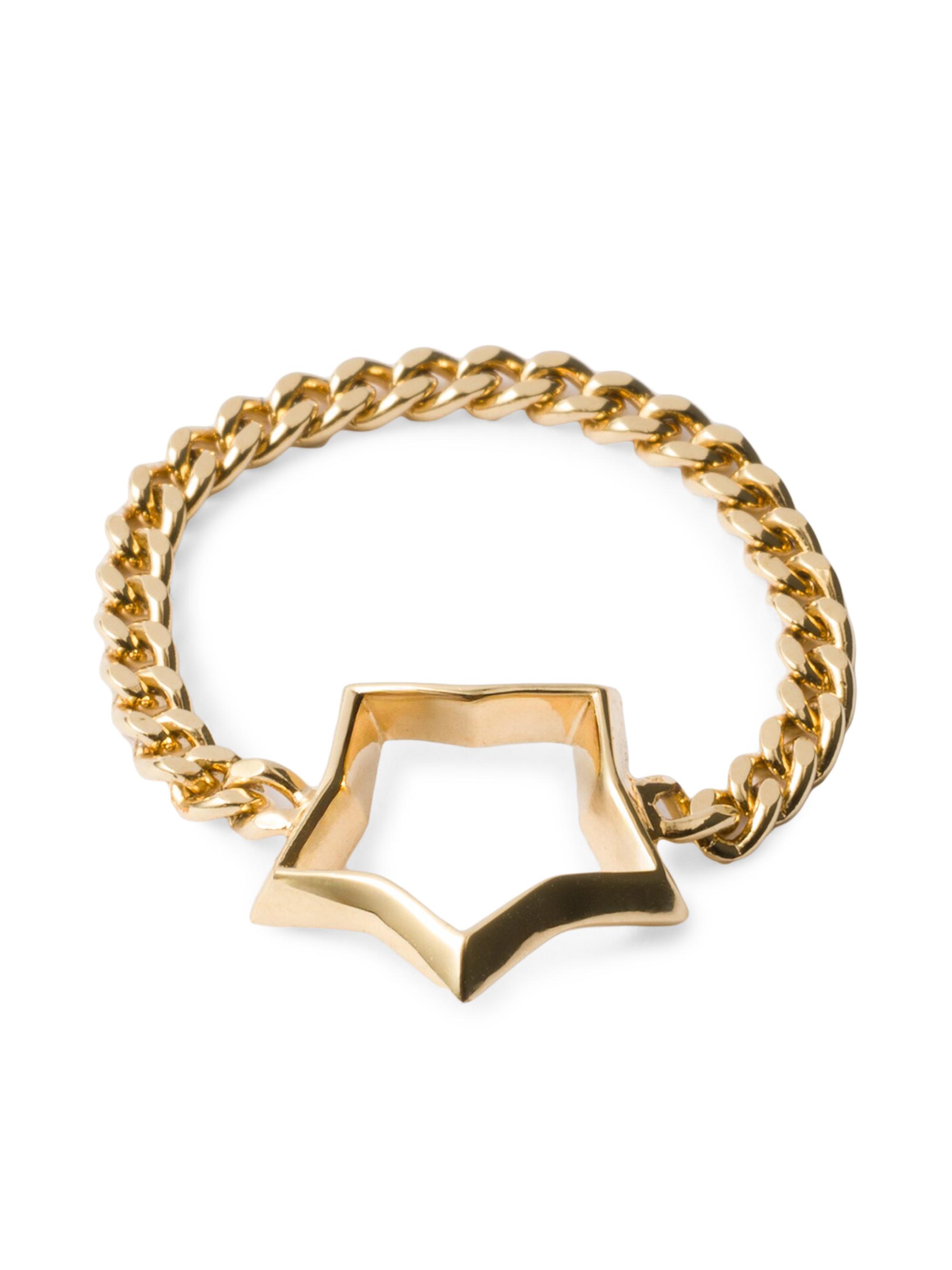 Prada Women's Metal Chain Ring - Gold