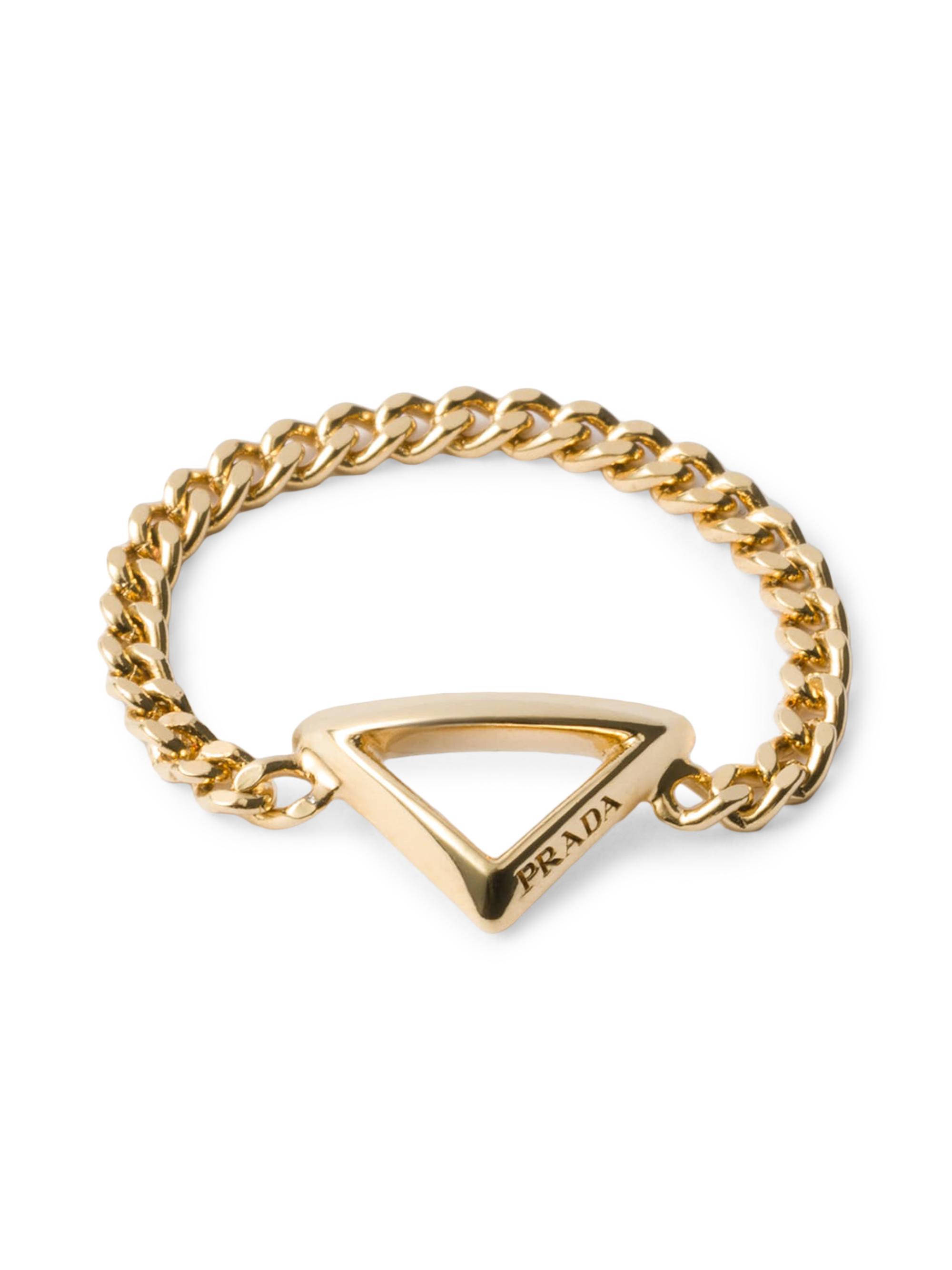 Prada Women's Metal Chain Ring - Gold