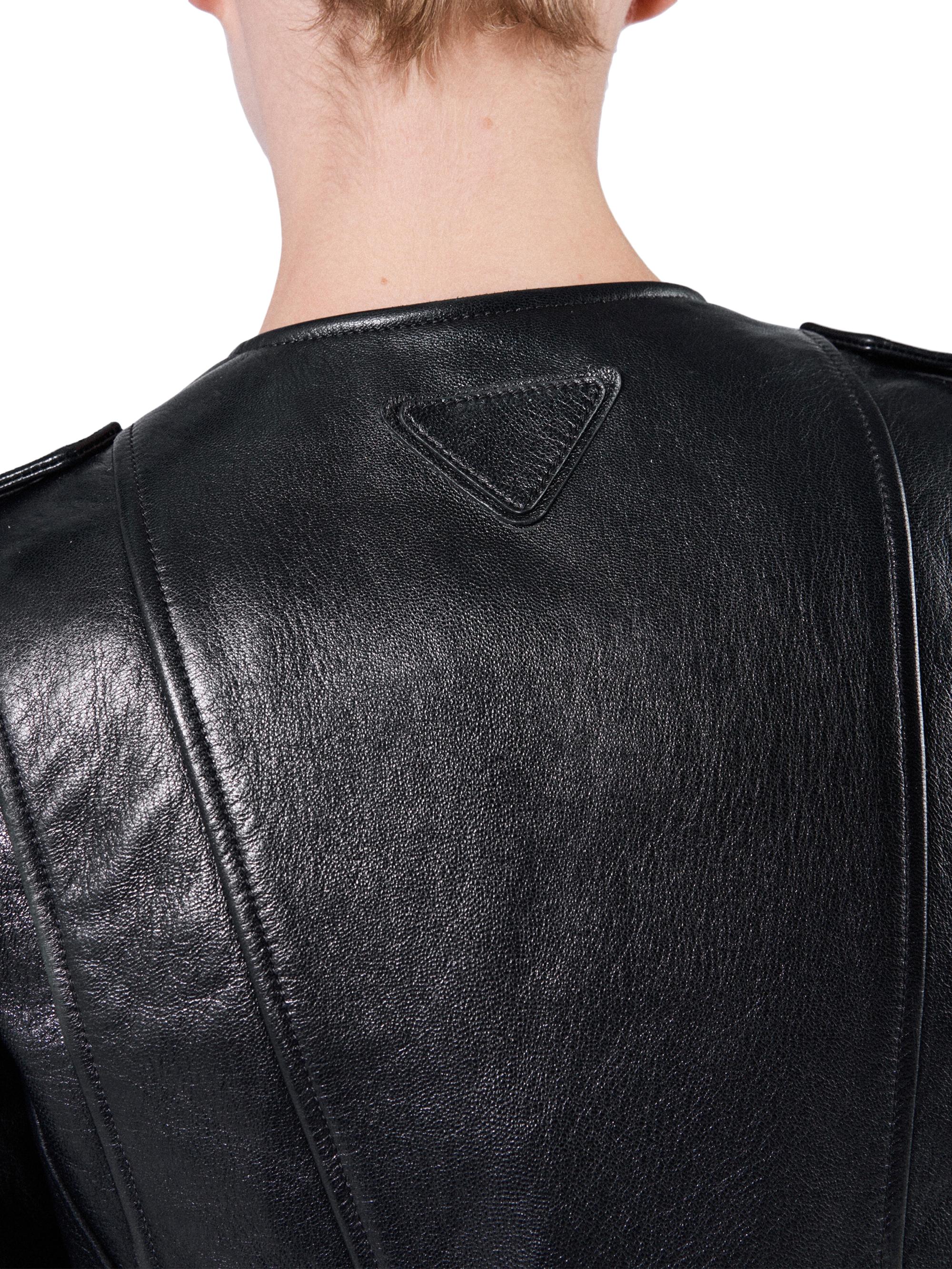 Prada Leather Biker Jacket | Saks Fifth Avenue