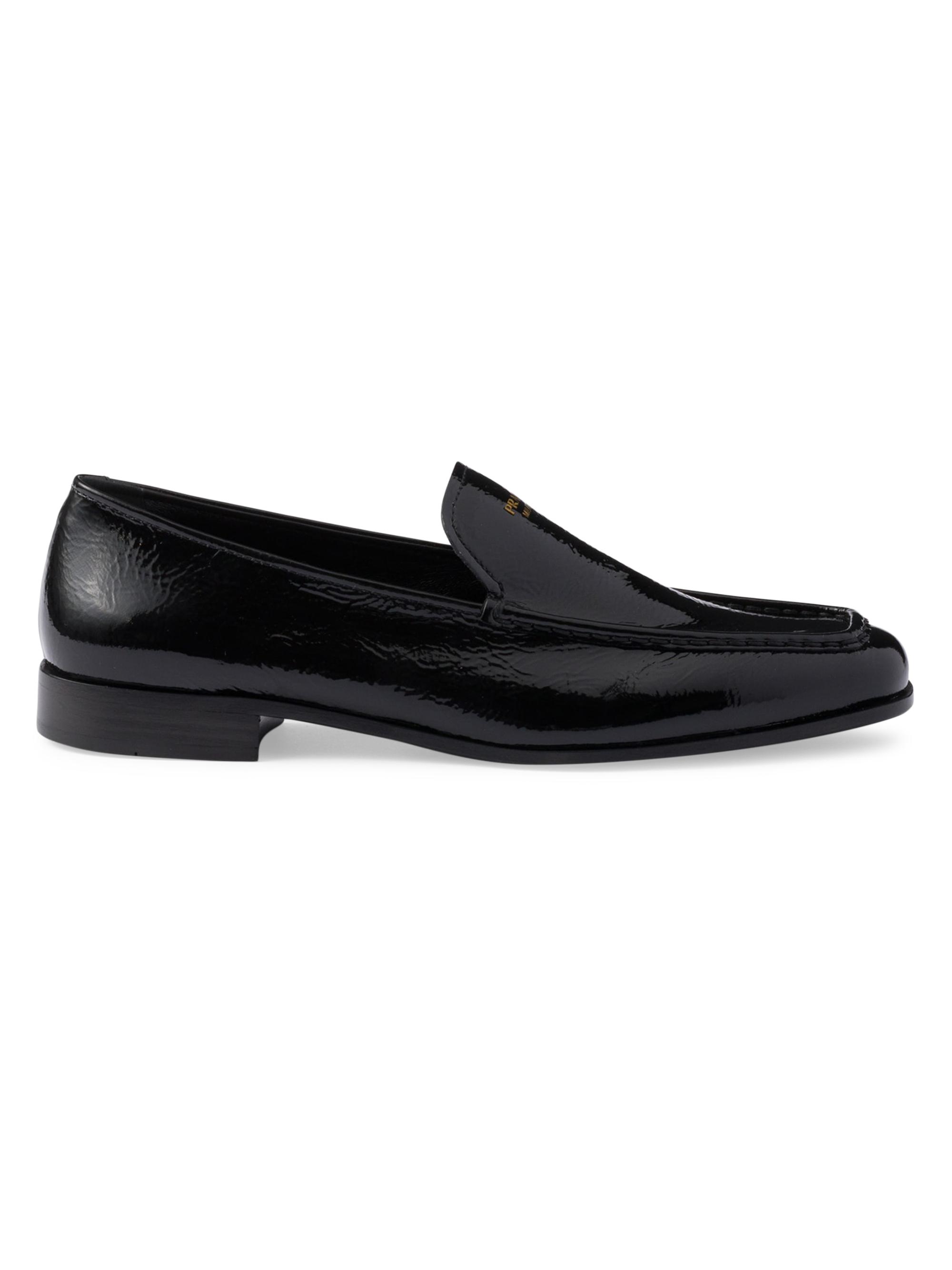 Prada Women's Patent Leather Loafers - Black