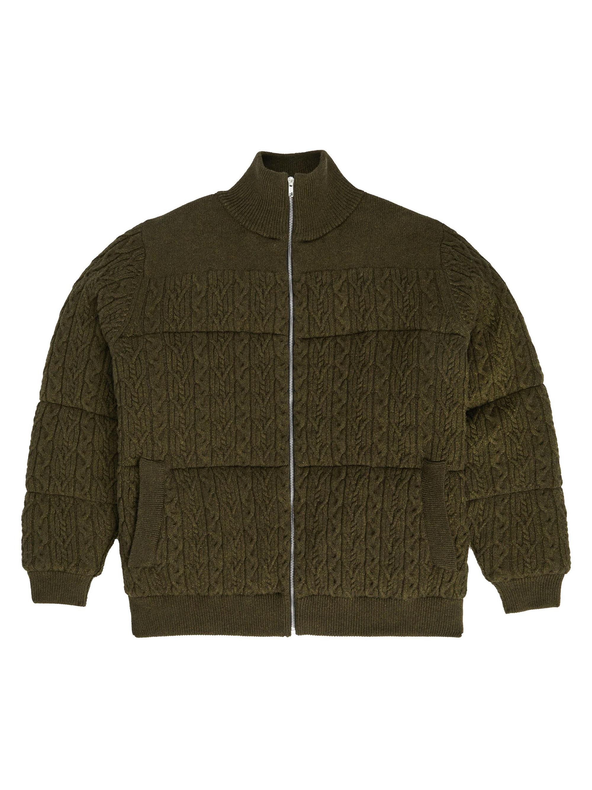 Ser.o.ya Men's Levi Knit Puffer Jacket - Hunter Green