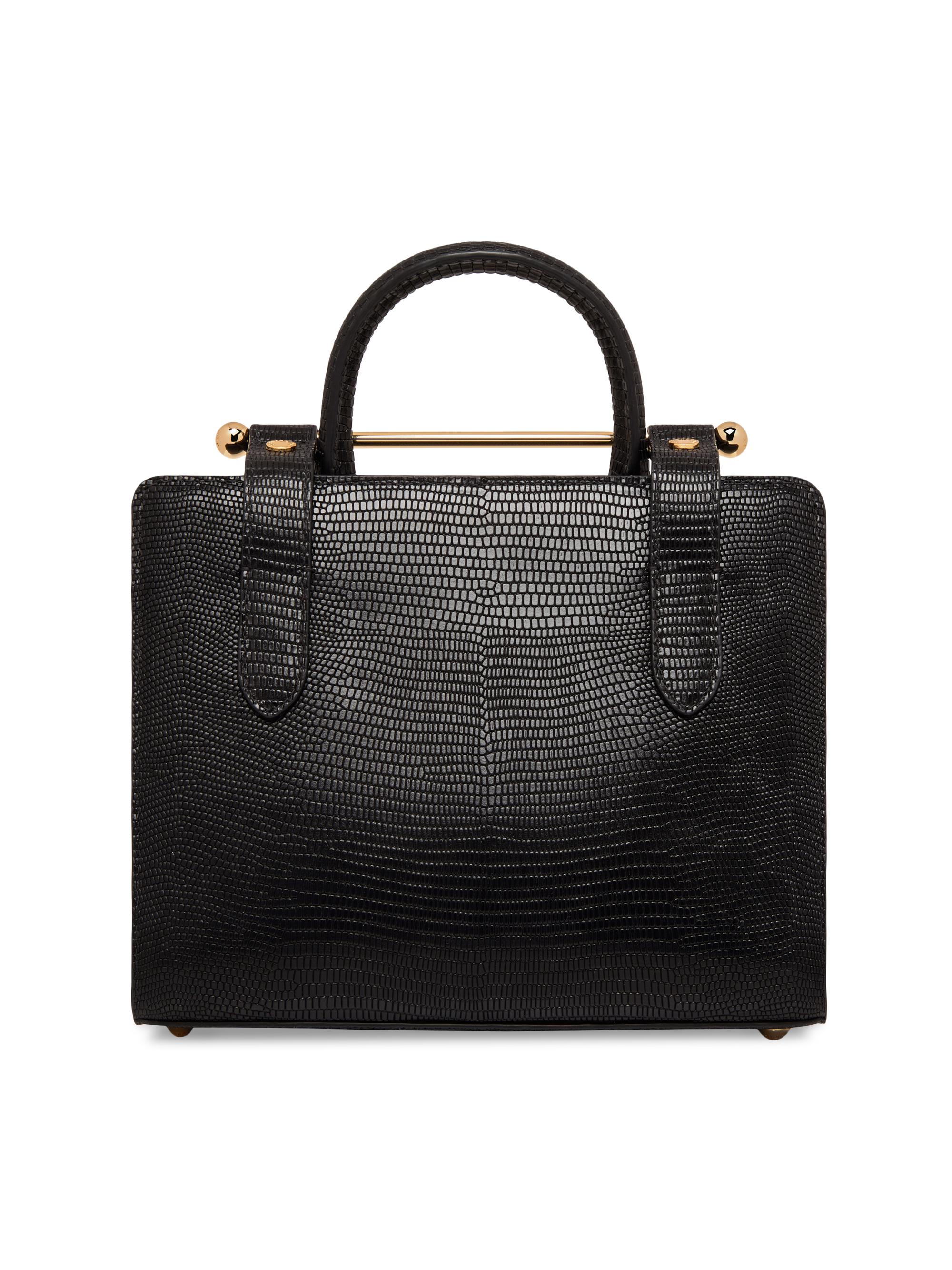 Strathberry Mini Lizard-Embossed Leather Top Handle Bag | Saks