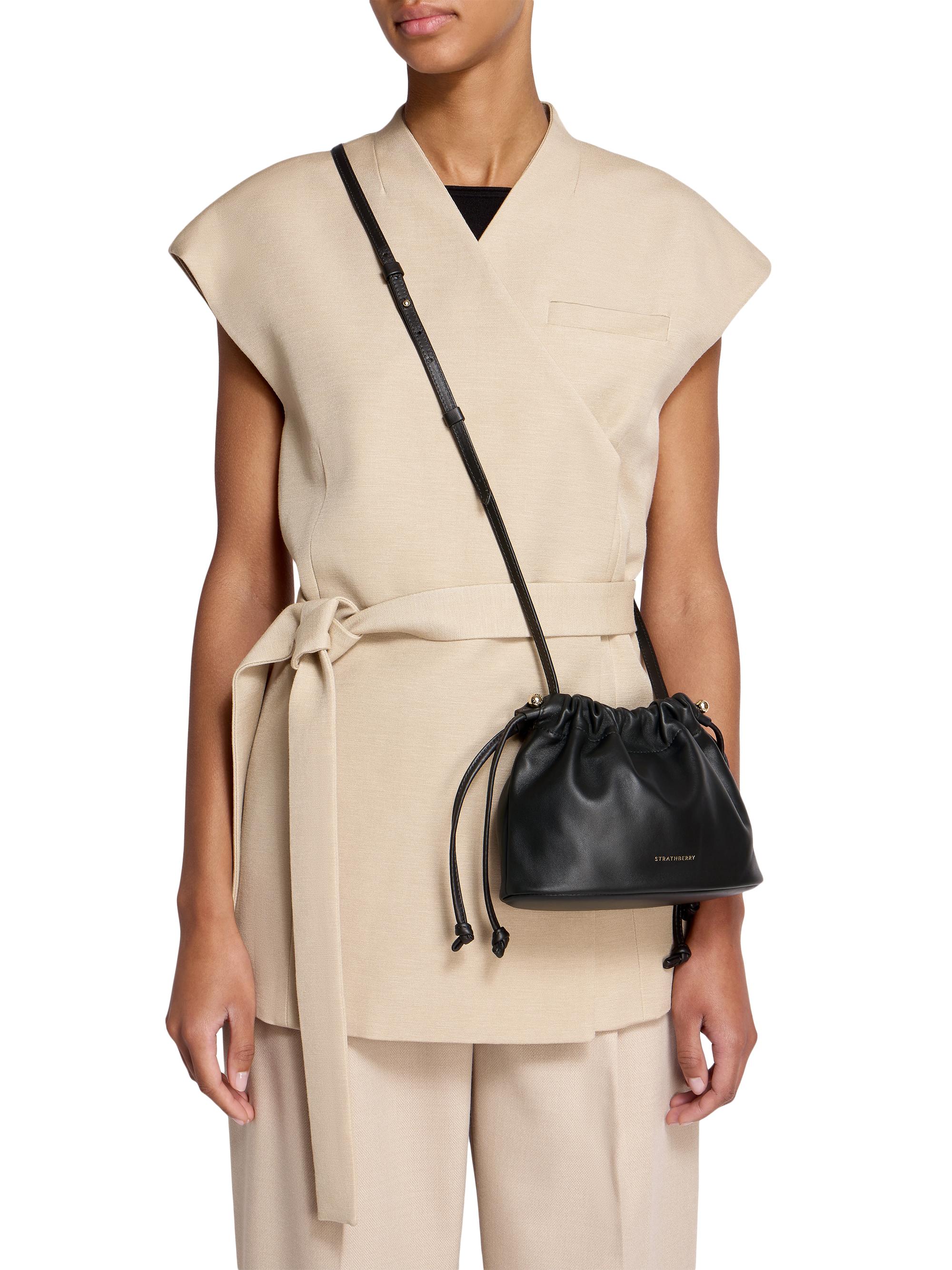 Strathberry Charlotte Leather Drawstring Crossbody Bag | Saks