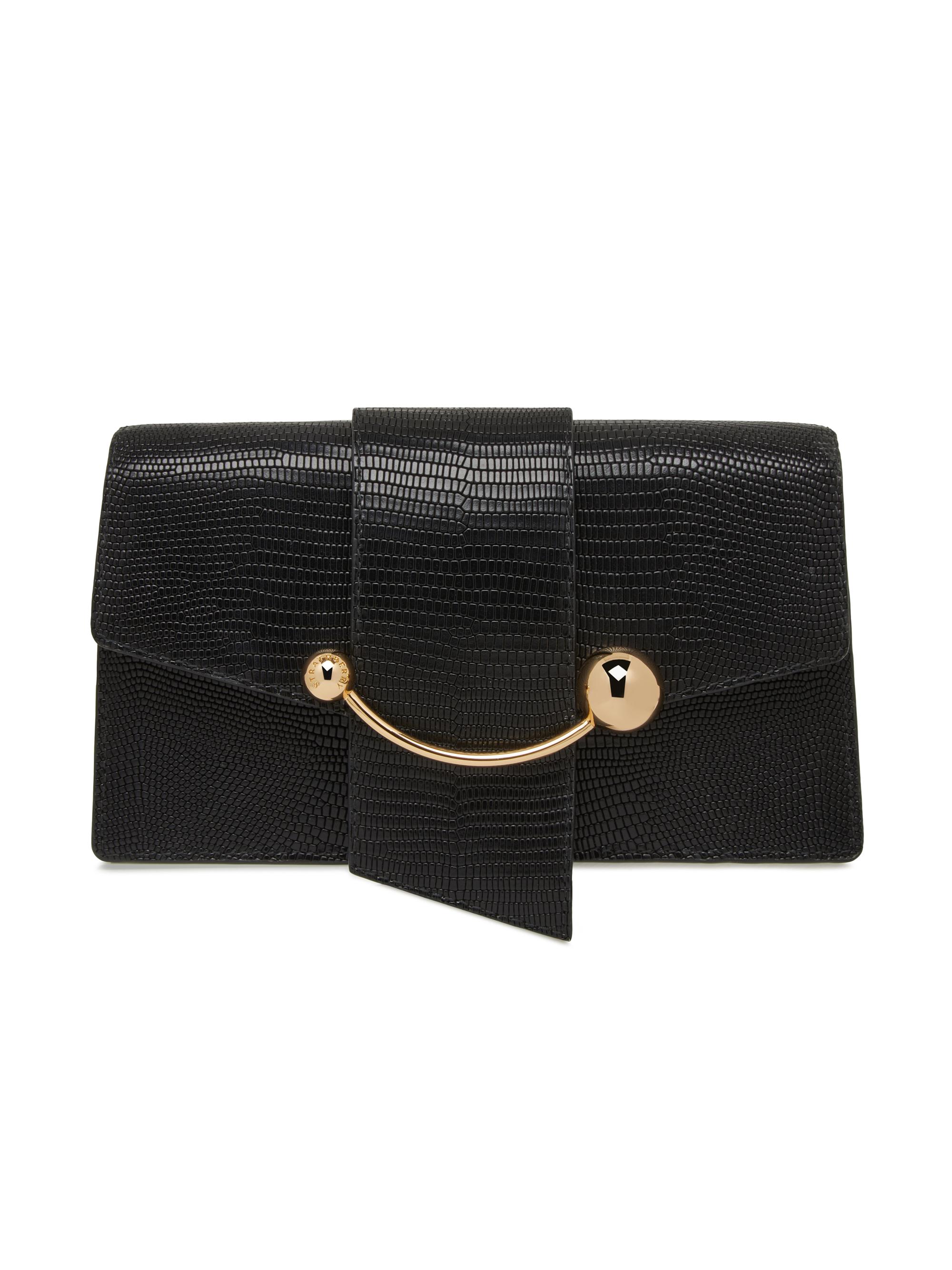 Strathberry Crescent Lizard-Embossed Leather Shoulder Bag | Saks