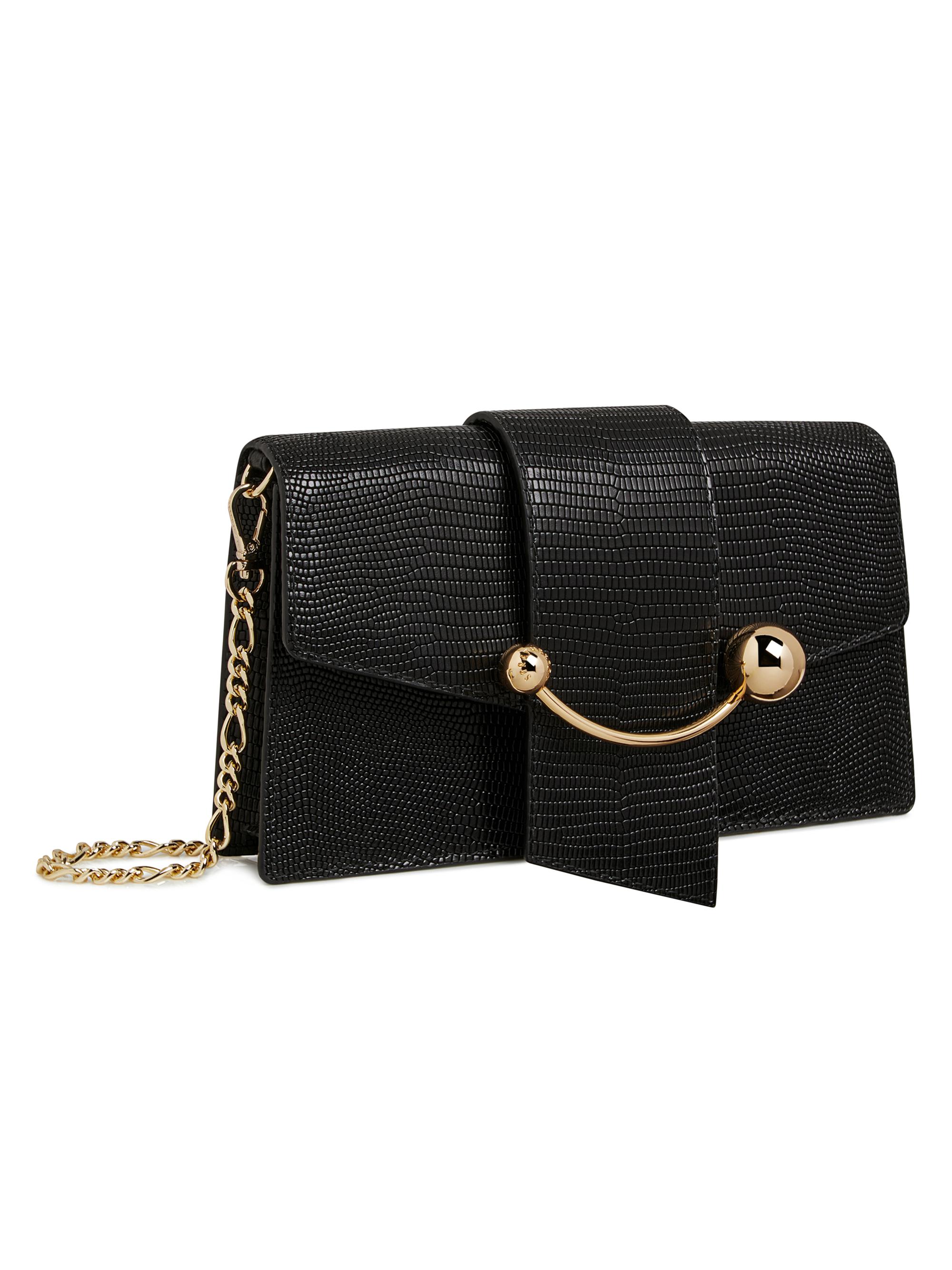 Strathberry Crescent Lizard-Embossed Leather Shoulder Bag | Saks