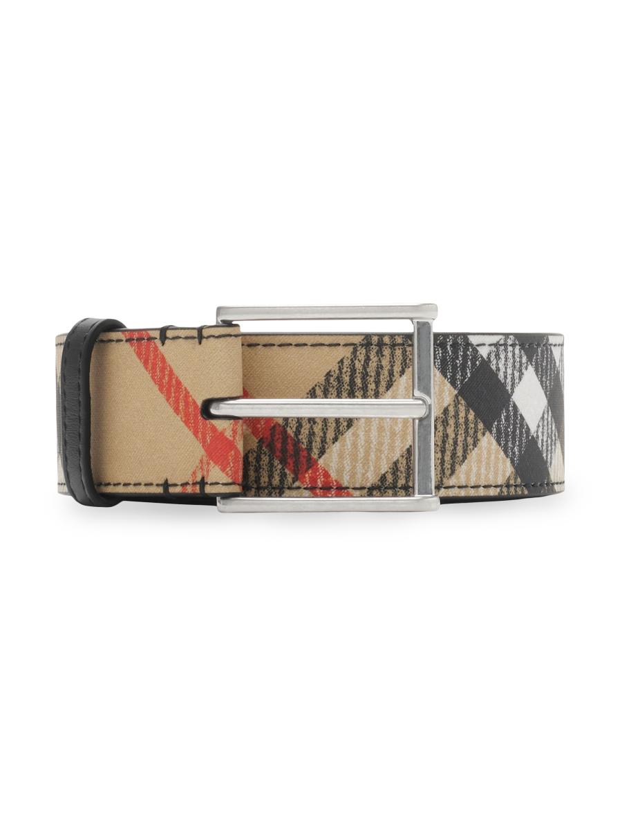 Burberry Shield Classic Check Belt | Saks Fifth Avenue