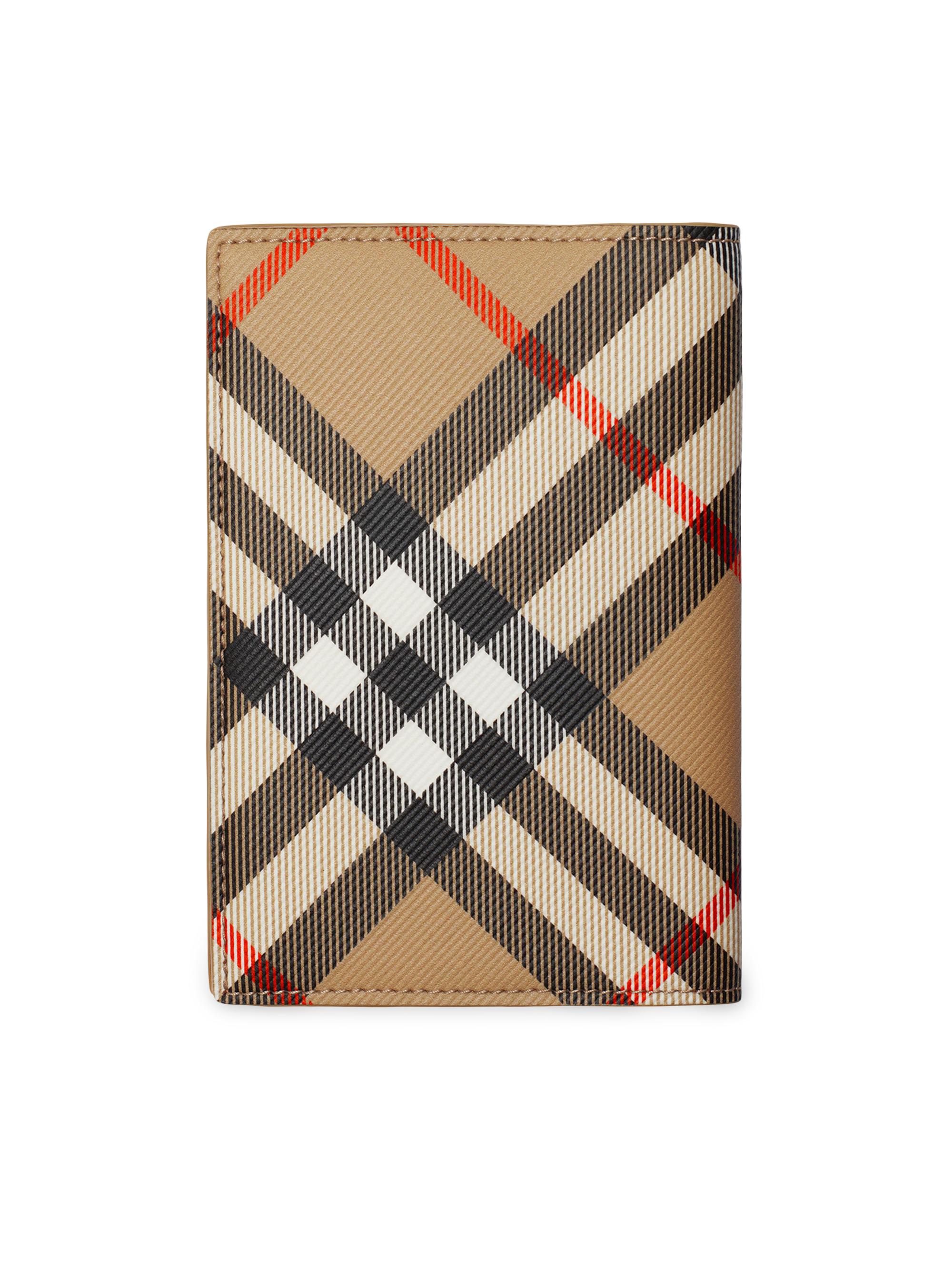Burberry Check Cotton-Blend Passport Holder | Saks Fifth Avenue