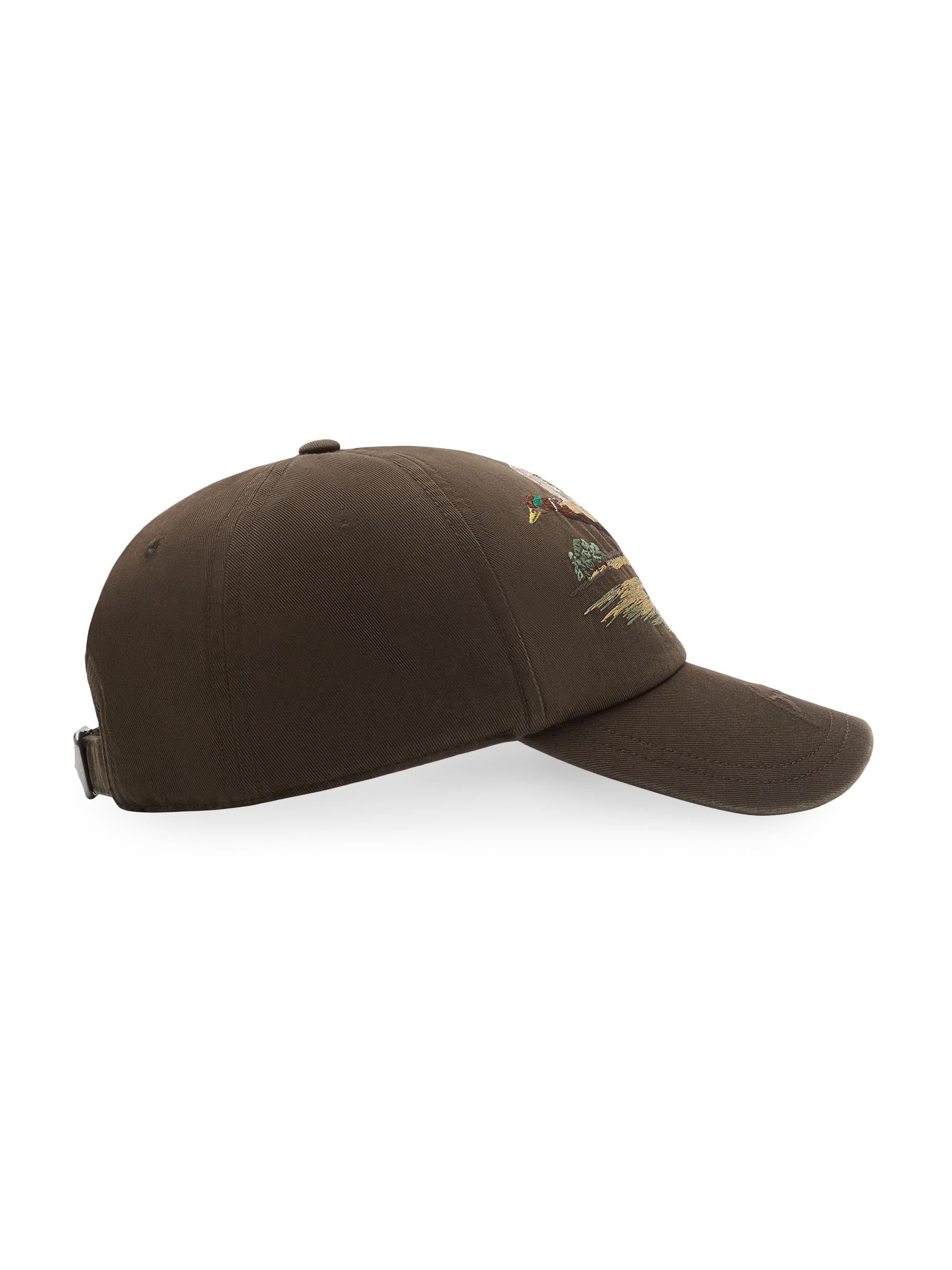 Burberry Duck Embroidery Gabardine Baseball Cap | Saks Fifth