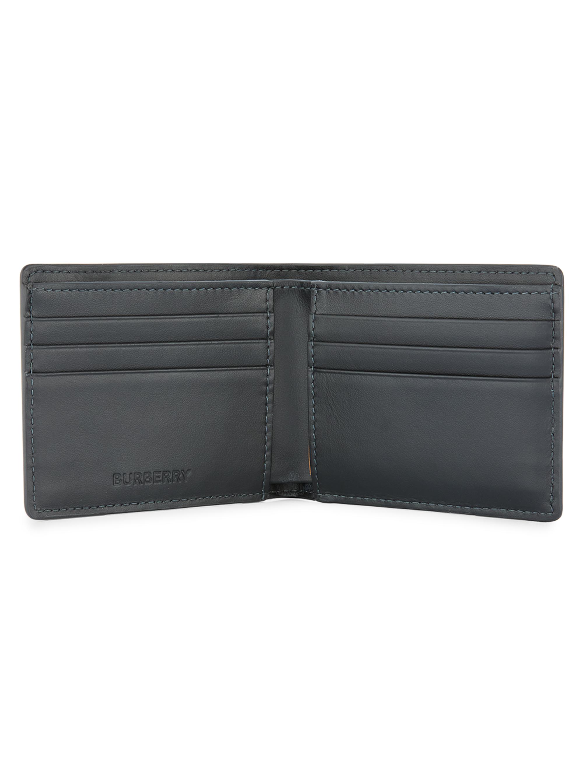 Burberry Check Leather Bi-Fold Wallet | Saks Fifth Avenue