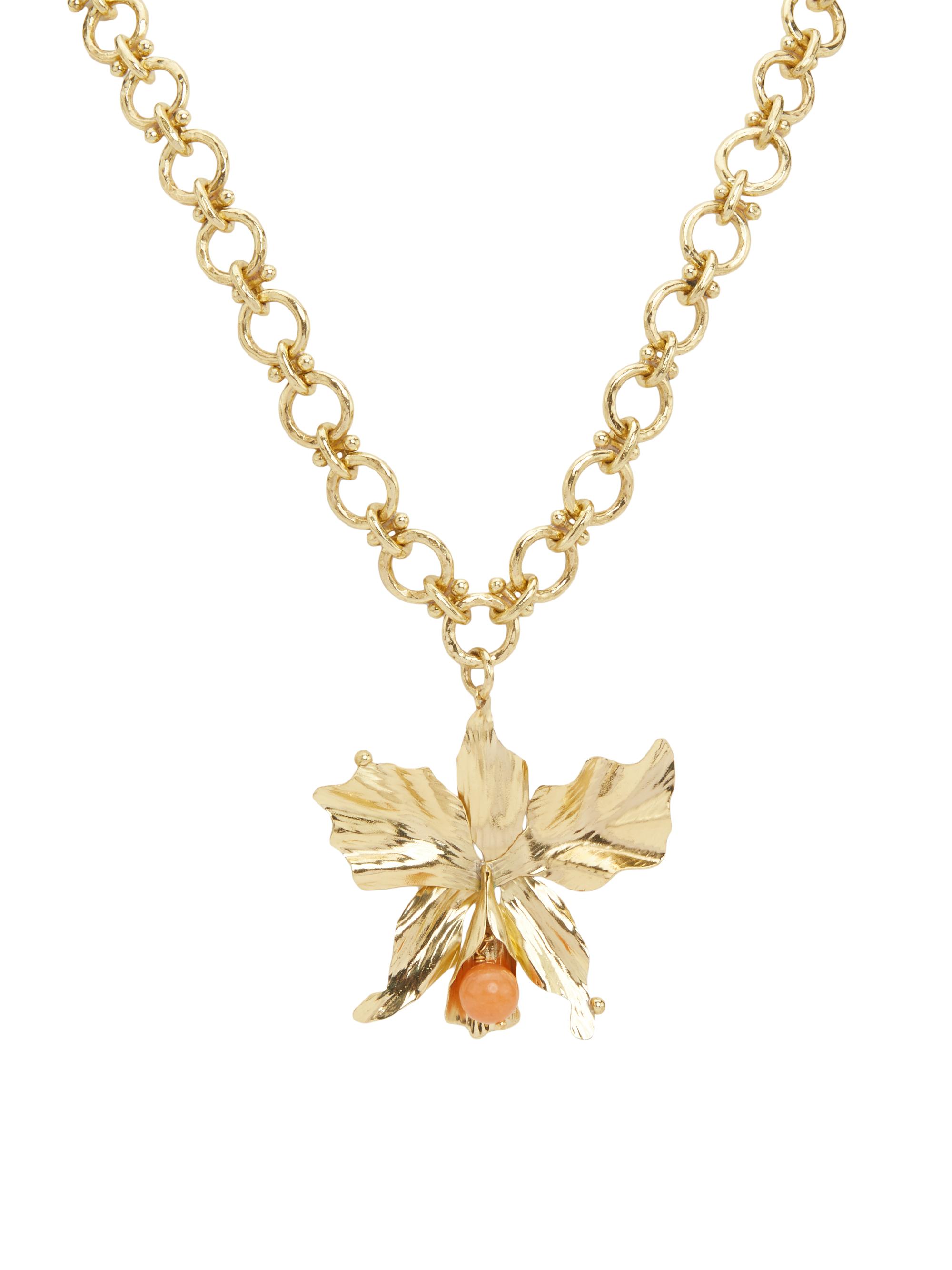 Ulla Johnson Women's Lulu Pink Aventurine Flower Necklace - Pink Aventurine