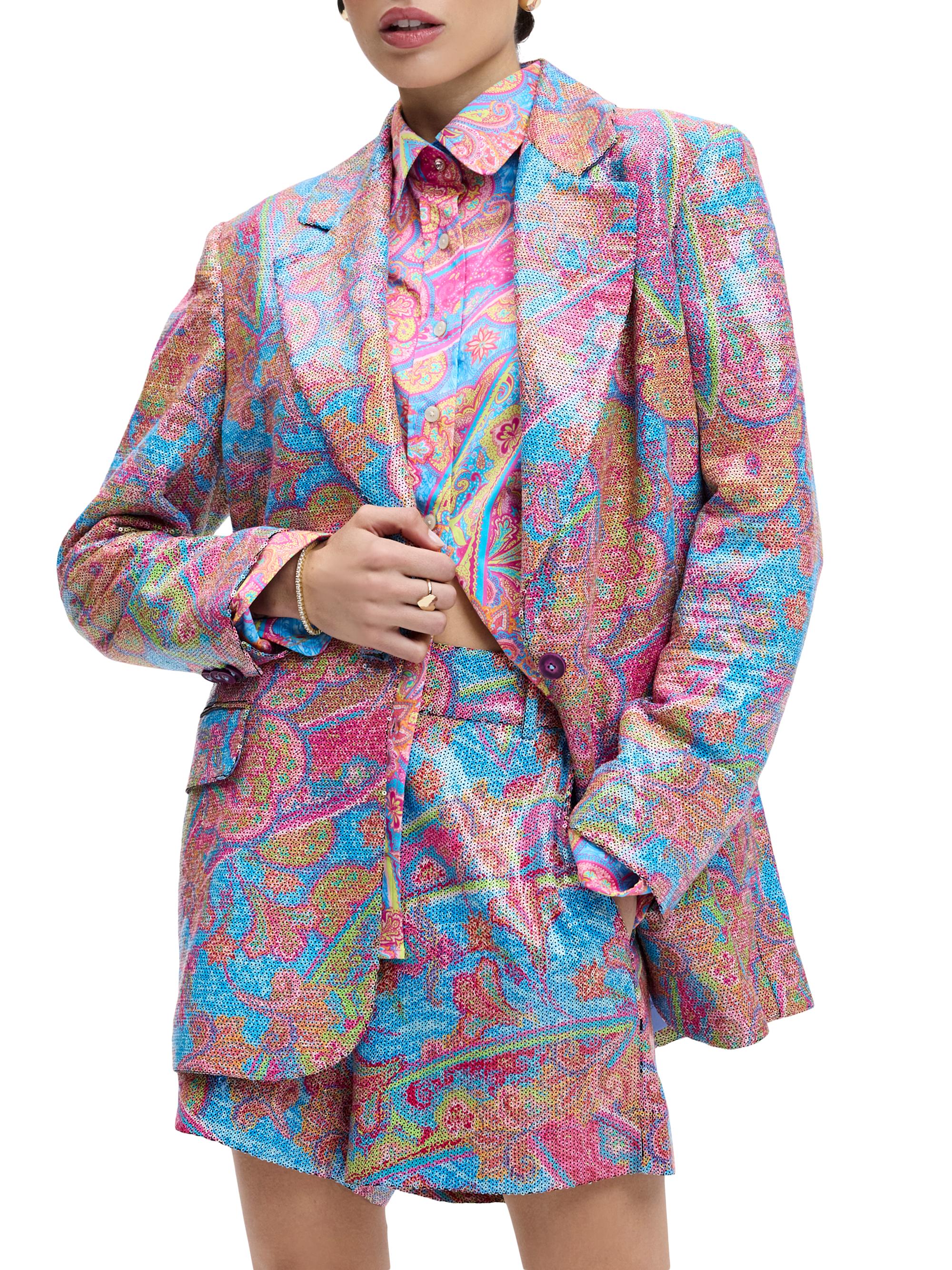 Robert Graham Women's Zero Dylan Sequined Paisley Single-Breasted Jacket