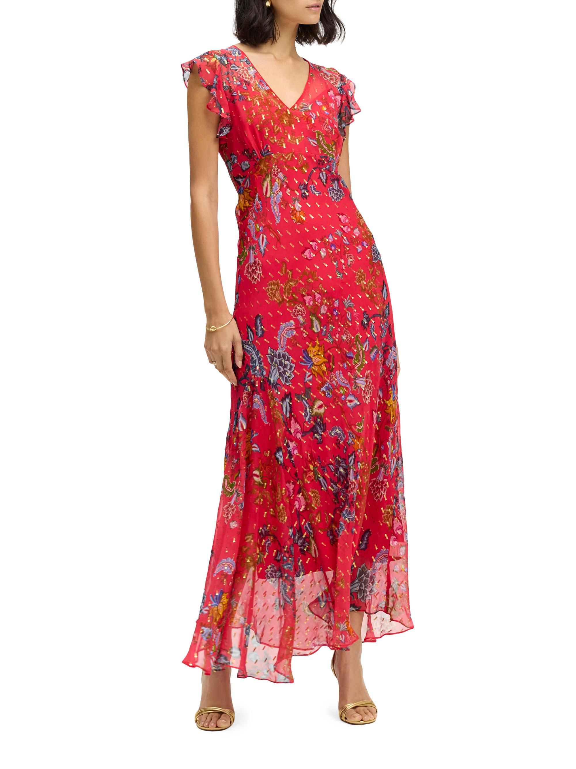 Robert Graham Women's Leighton Floral Silk-Blend Maxi-Dress - Red