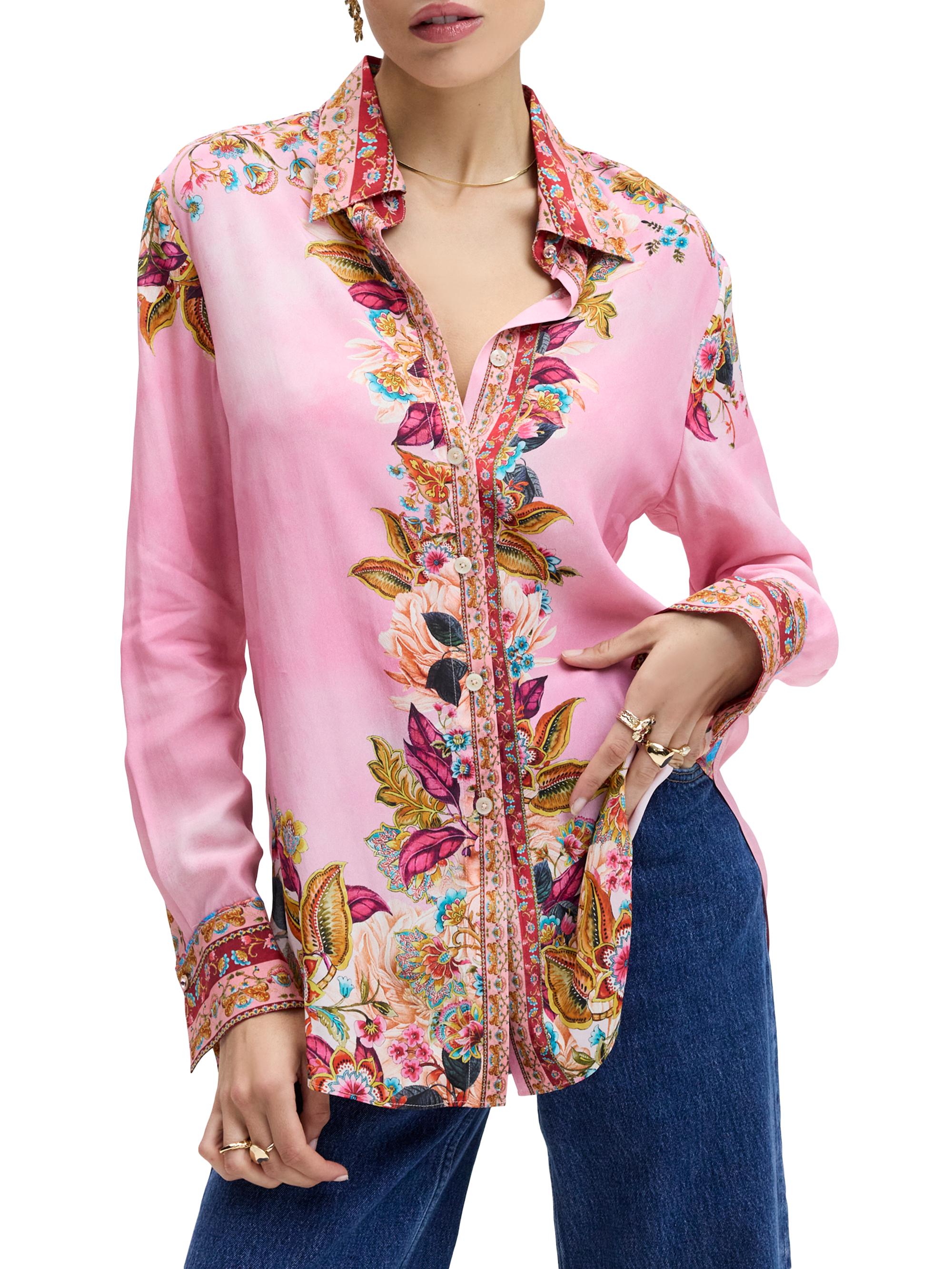 Robert Graham Women's Gabriela Floral Silk-Blend Shirt - Pink