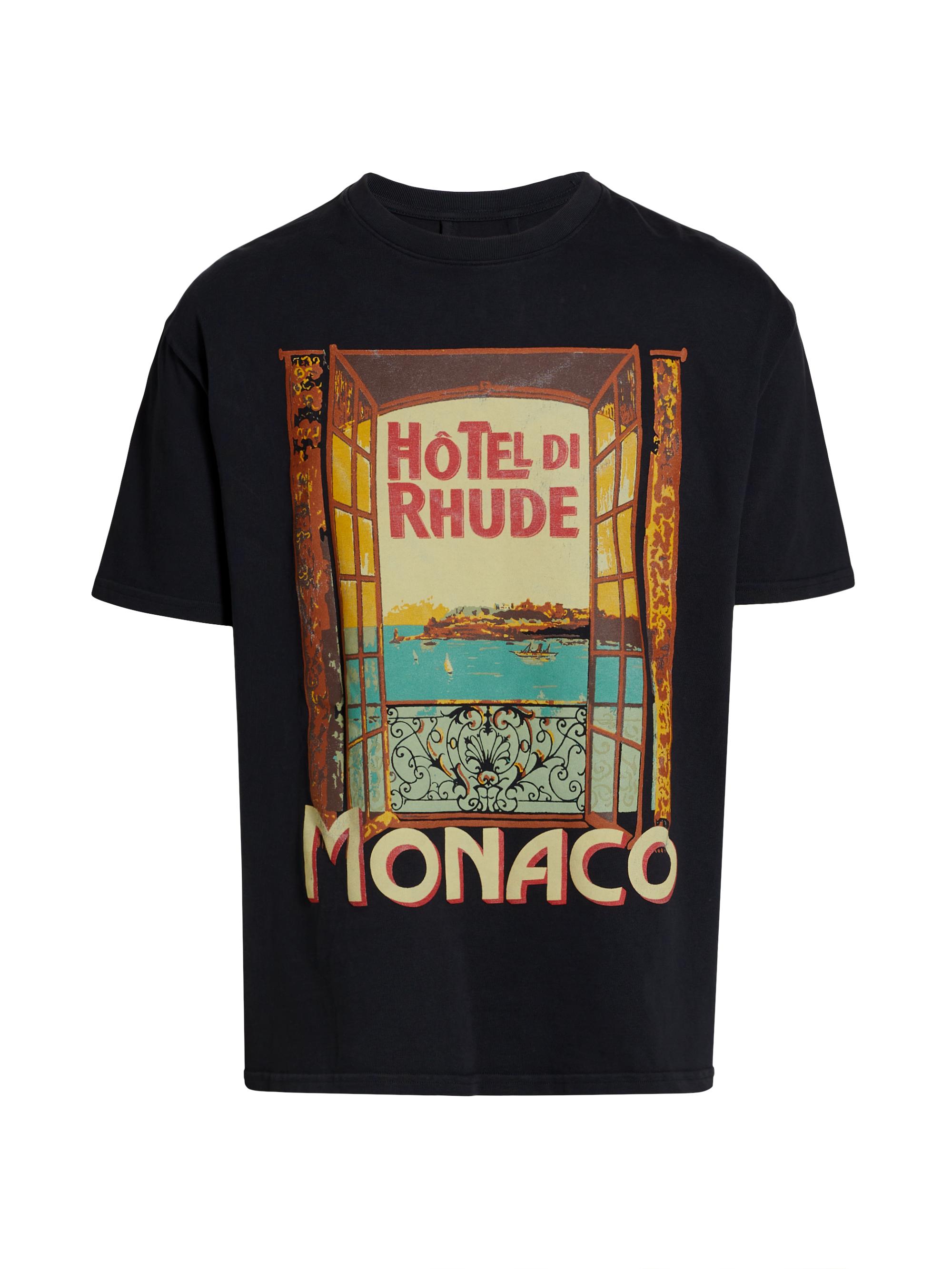 Rhude Men's Hotel Di Monaco T-Shirt - Vintage Black
