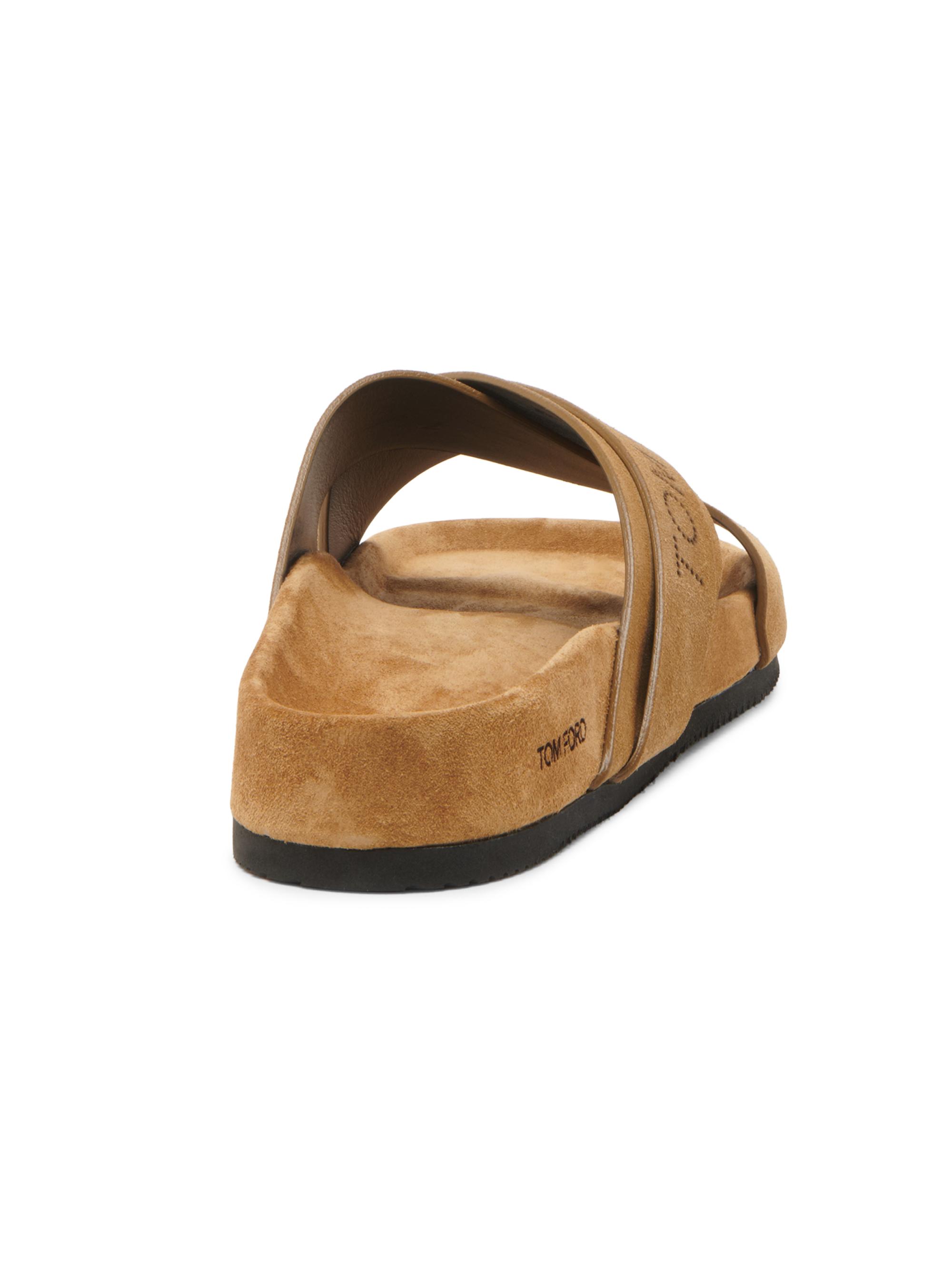 TOM FORD Crisscross Suede Slip-On Sandals | Saks Fifth Avenue