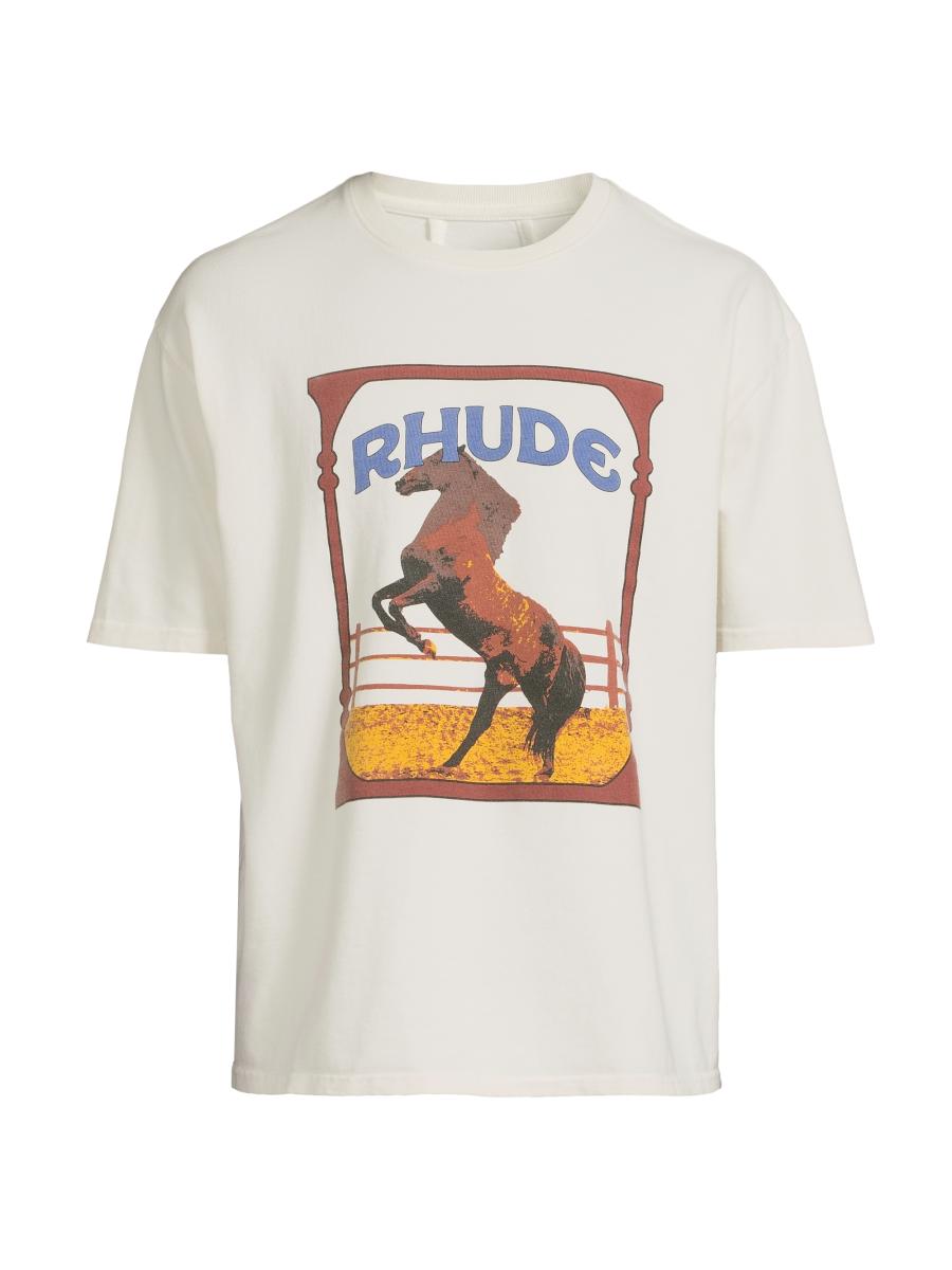 Rhude Cadre Logo Crewneck T-Shirt | Saks Fifth Avenue