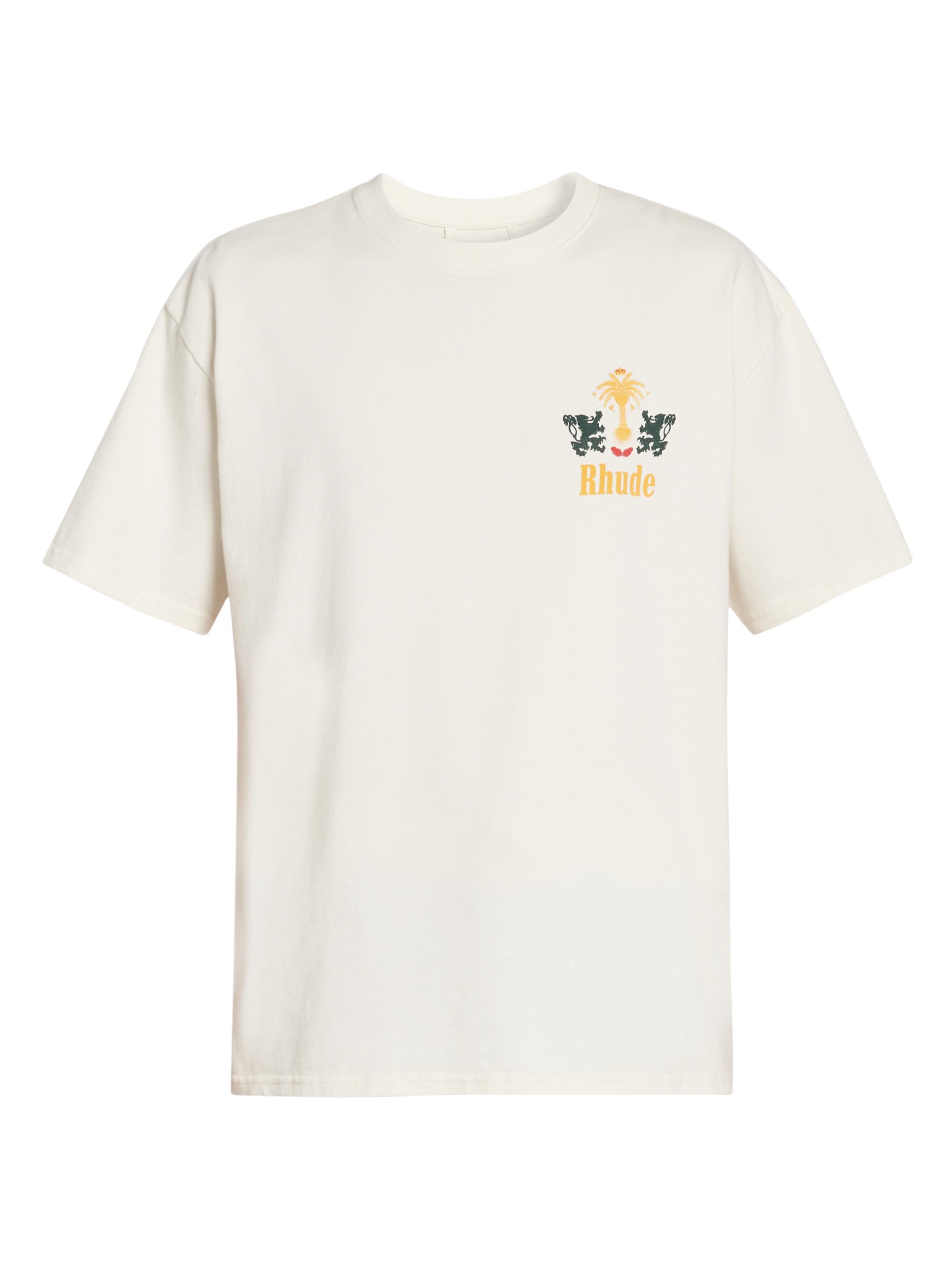 Rhude Men's  Tabaco Logo T-Shirt - Vintage White