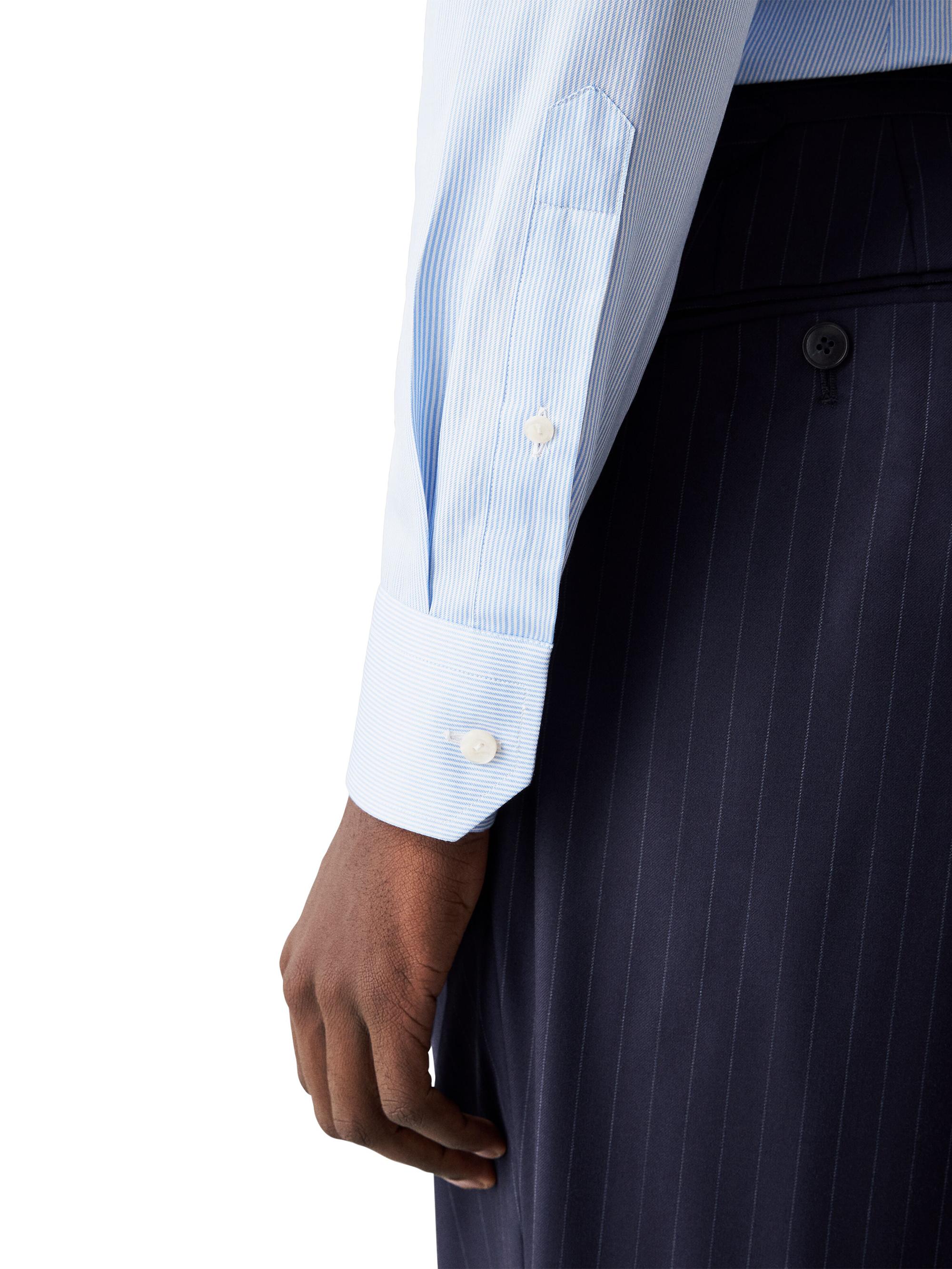 eton men's contemporary fit twill dress shirt reviews Eton Navy Elevated Twill Slim Fit Shirt