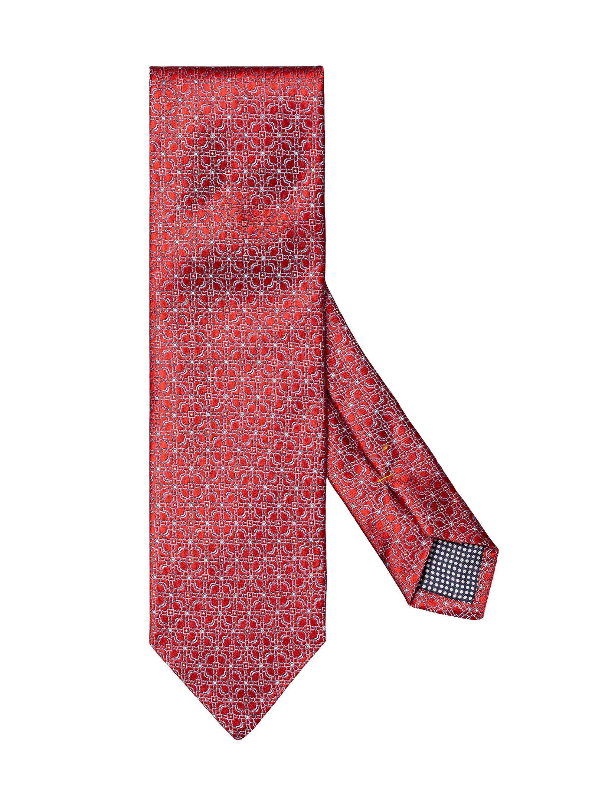 Eton Men's Floral Silk Tie - Red